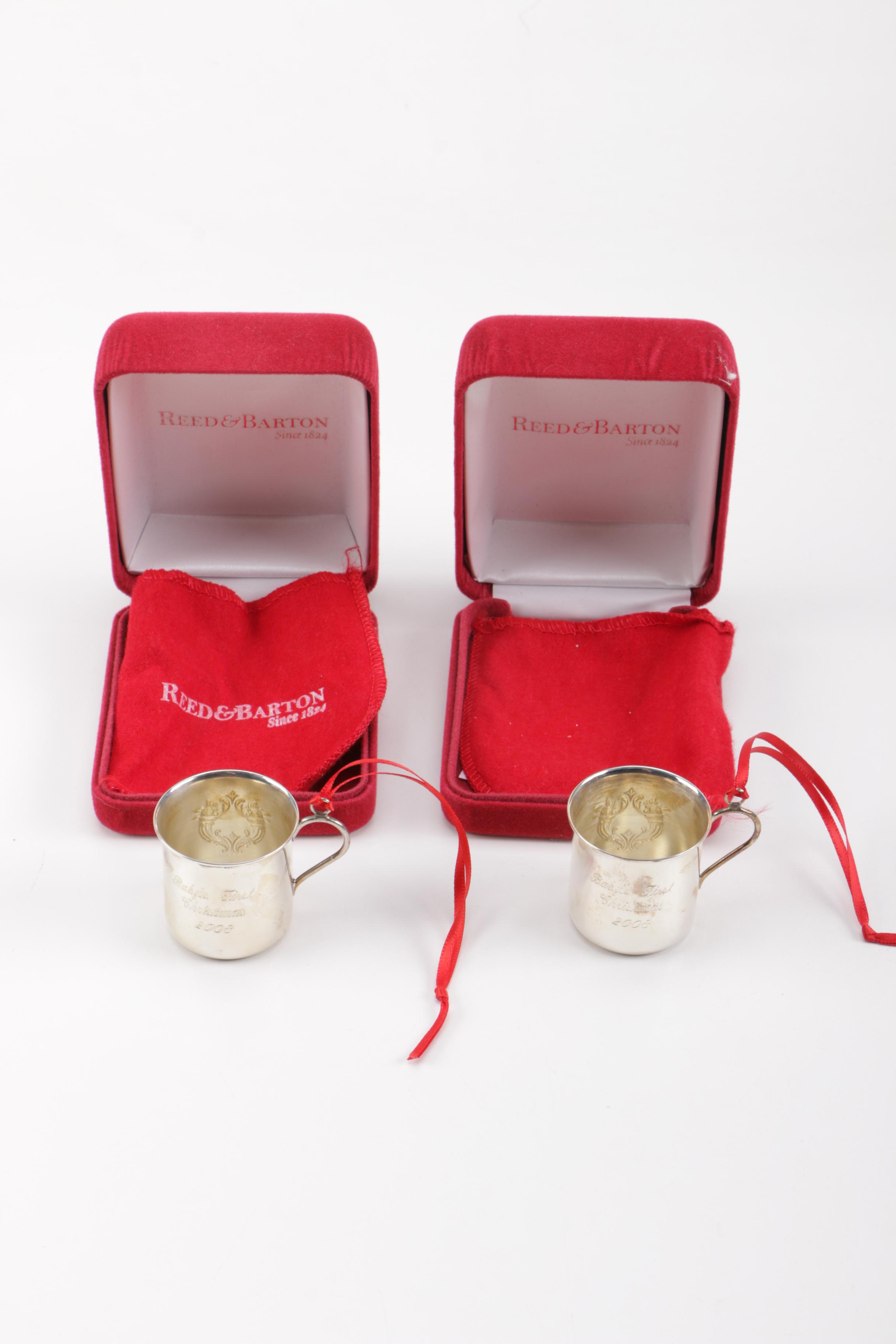 Reed & Barton Sterling Silver Annual Baby Cup Christmas Ornaments