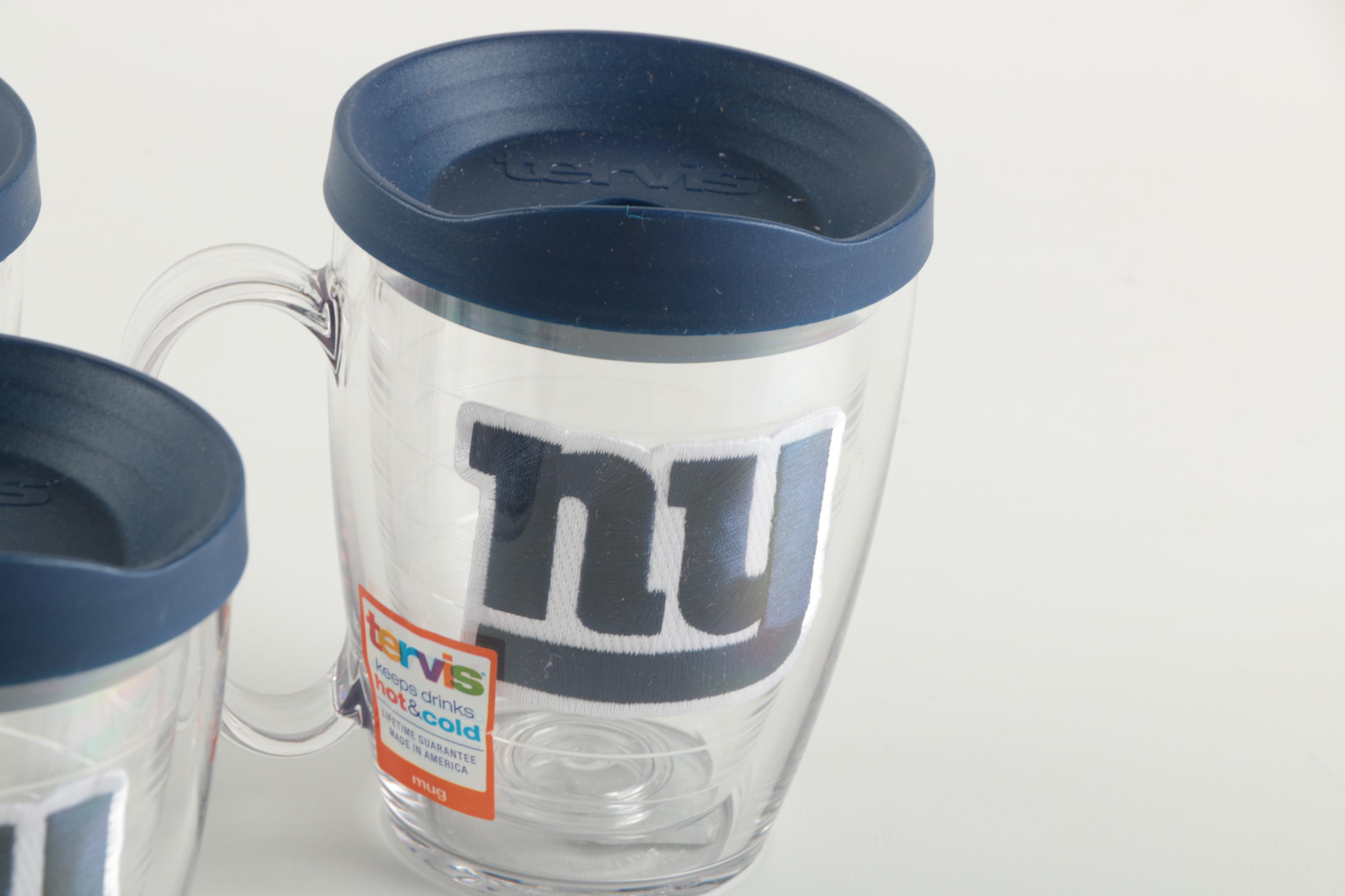 Matching Tervis New York Giants Themed Plastic Mugs