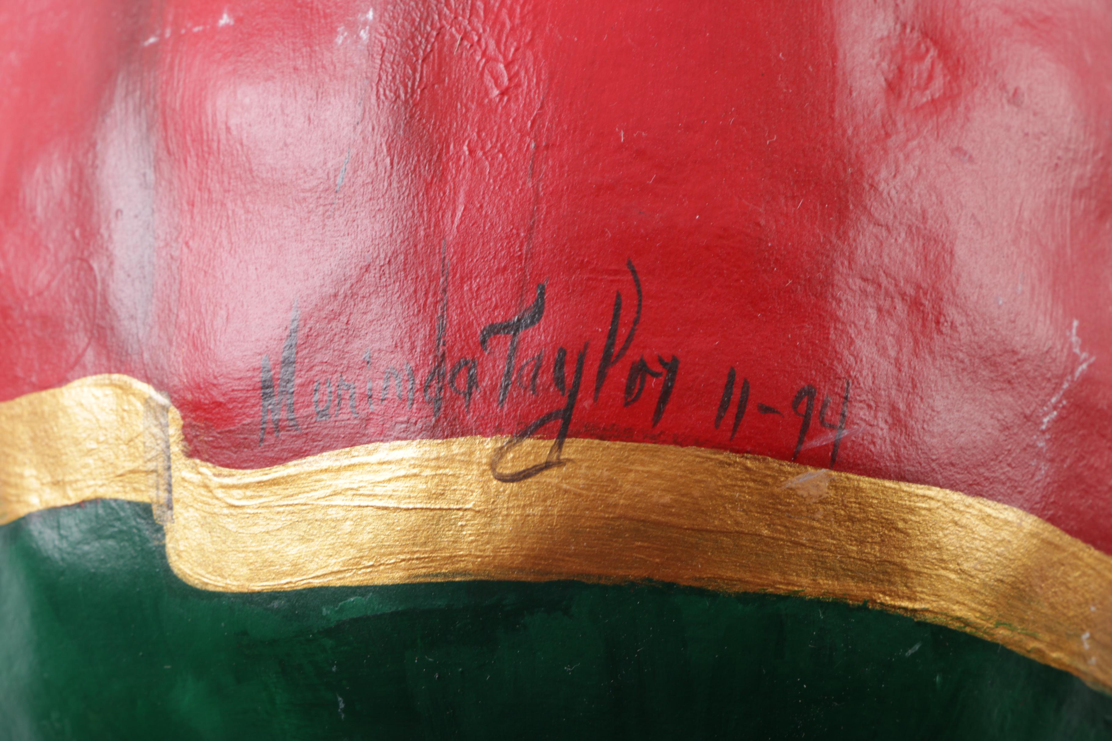 Collection of Santas Made from Gourds