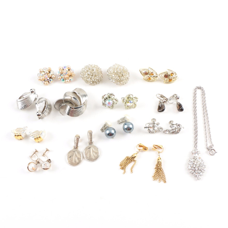 Jewelry Featuring Featuring Vintage Crown Trifari and Coro, Gemstones, and More