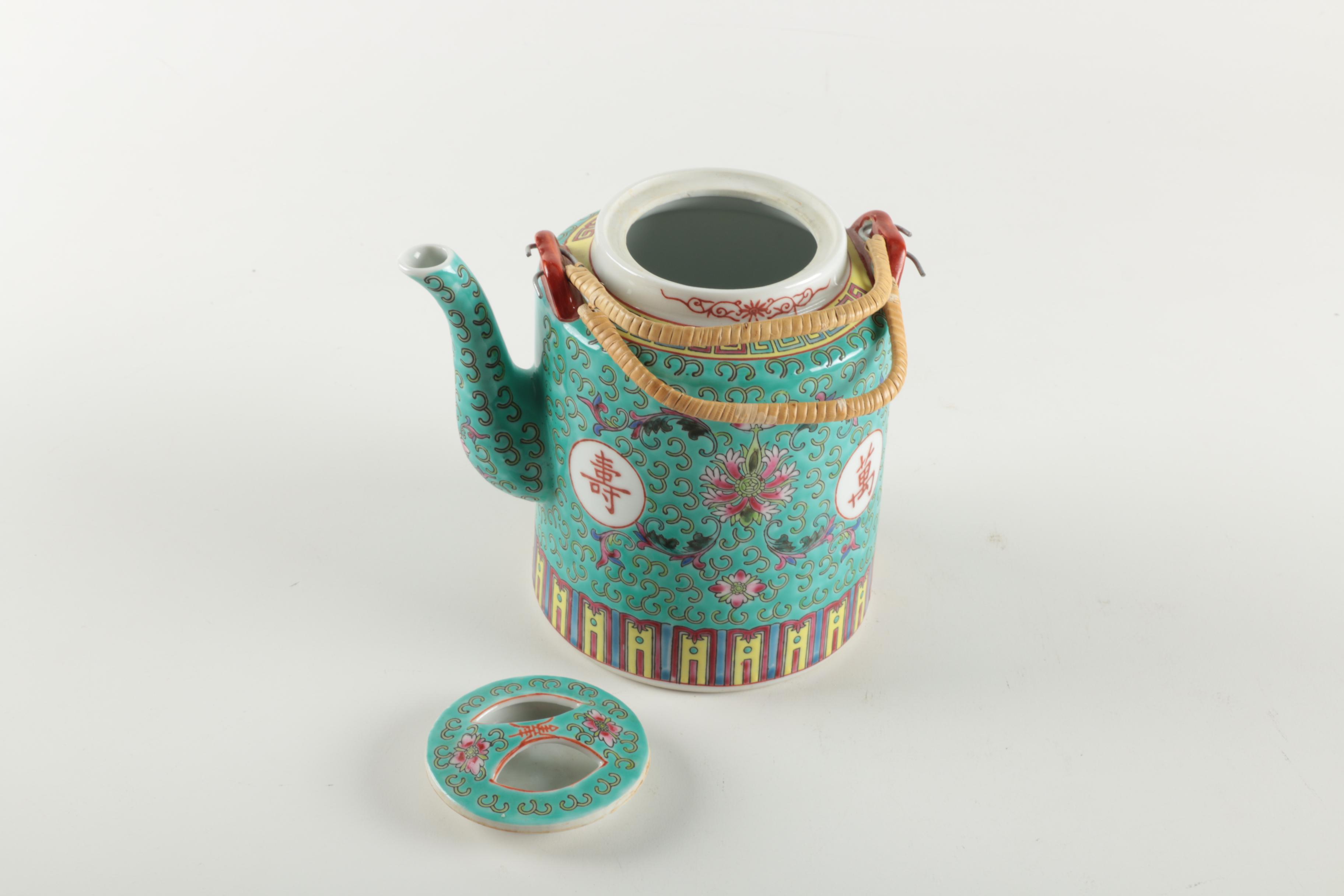 Chinese Enameled Teapot