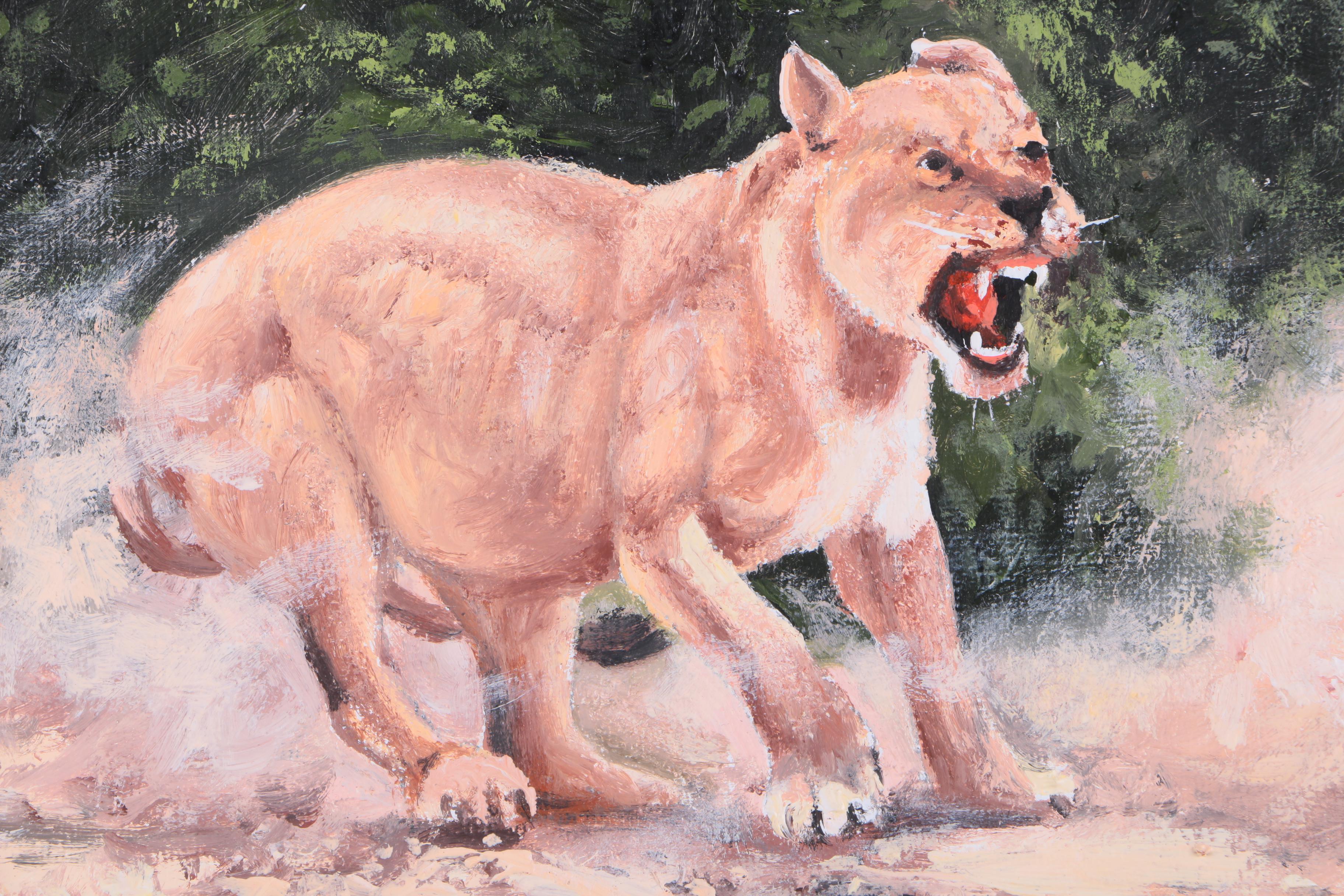 Jack Bryant Oil Painting on Canvas "Not Tonight Charlie"