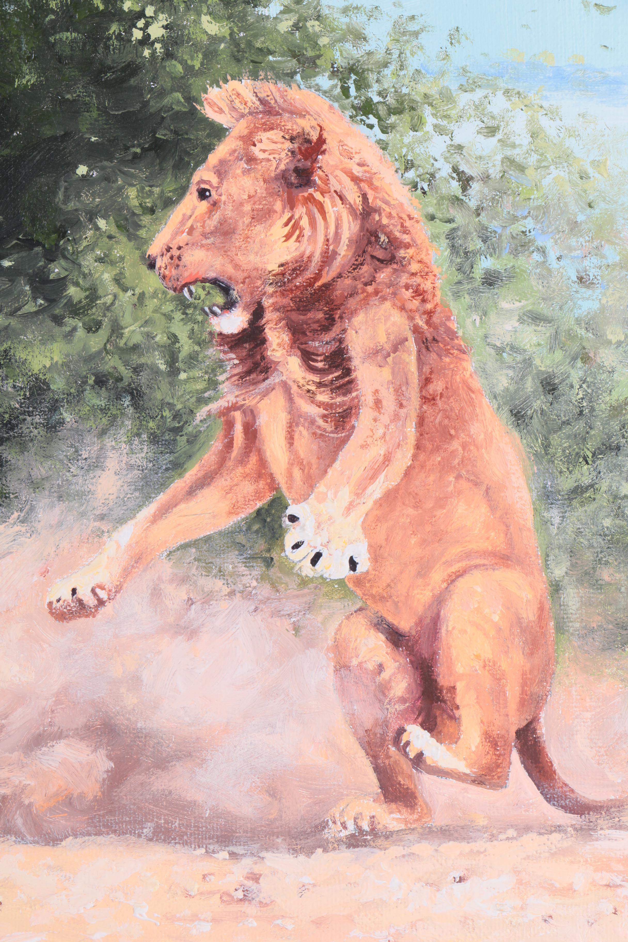 Jack Bryant Oil Painting on Canvas "Not Tonight Charlie"