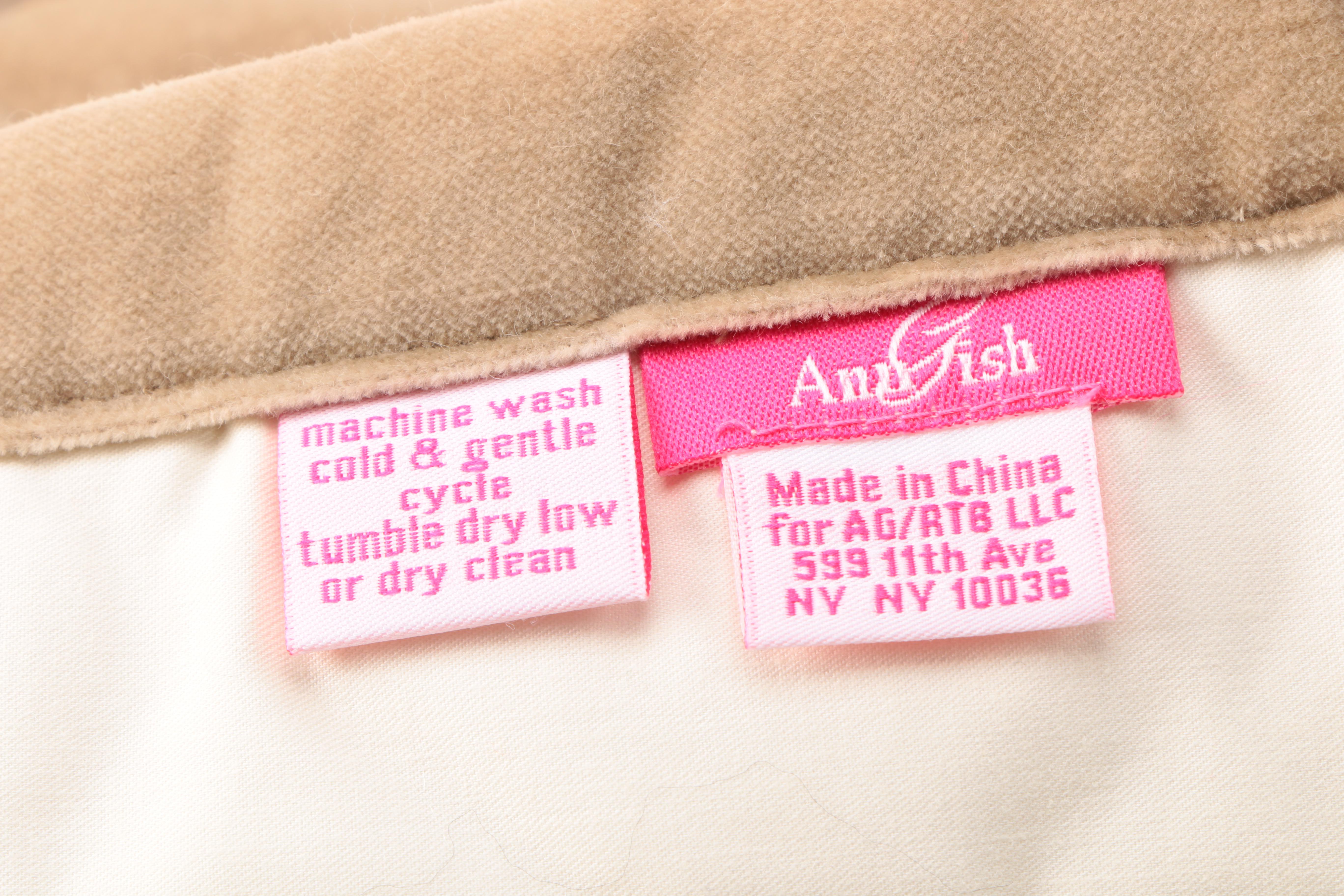 Ann Gish Quilted Beige Velvet Placemats