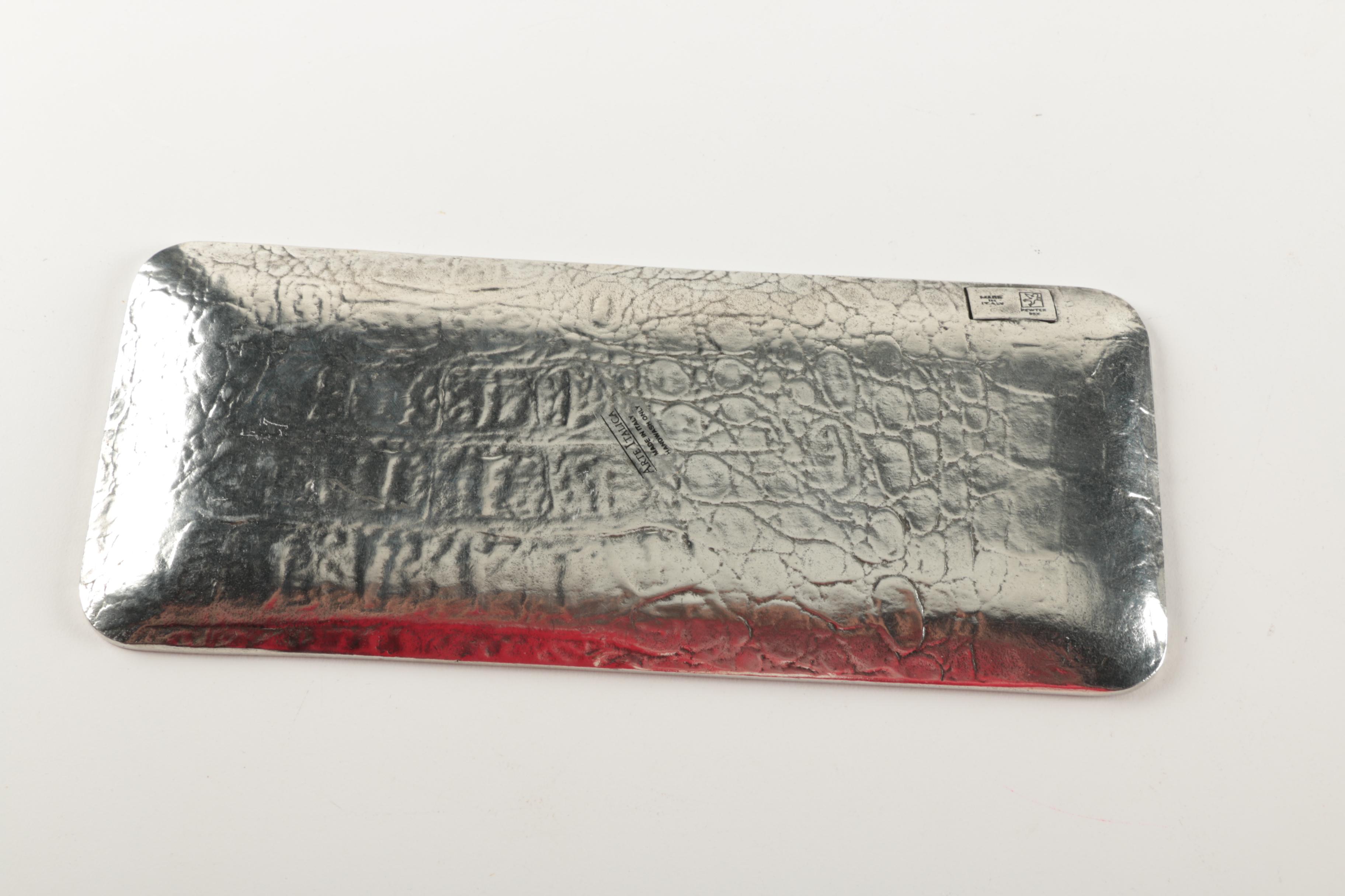 Arte Italica Italian Pewter Pencil Tray