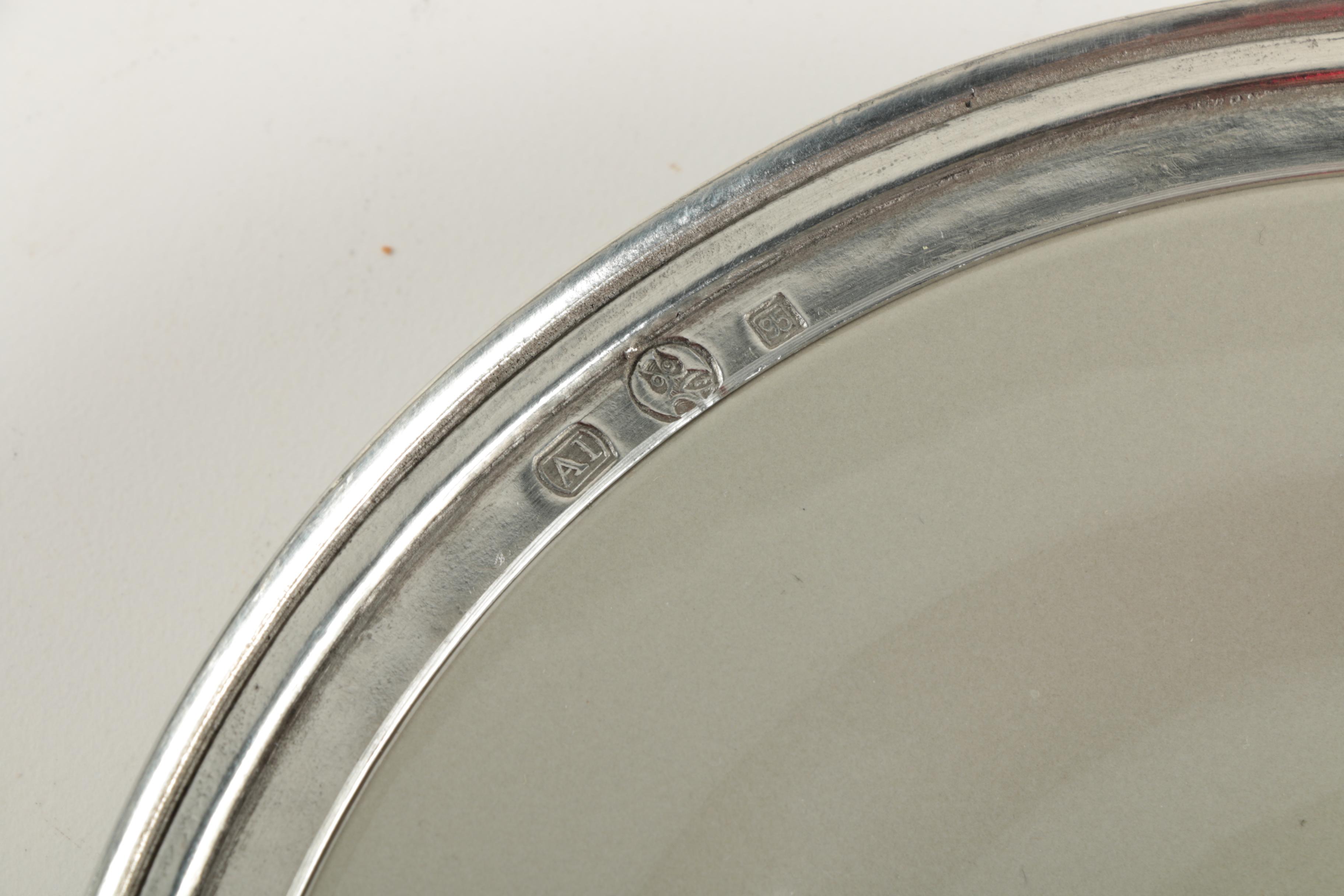 Arte Italica Handmade Plates with Silver Plate Trim