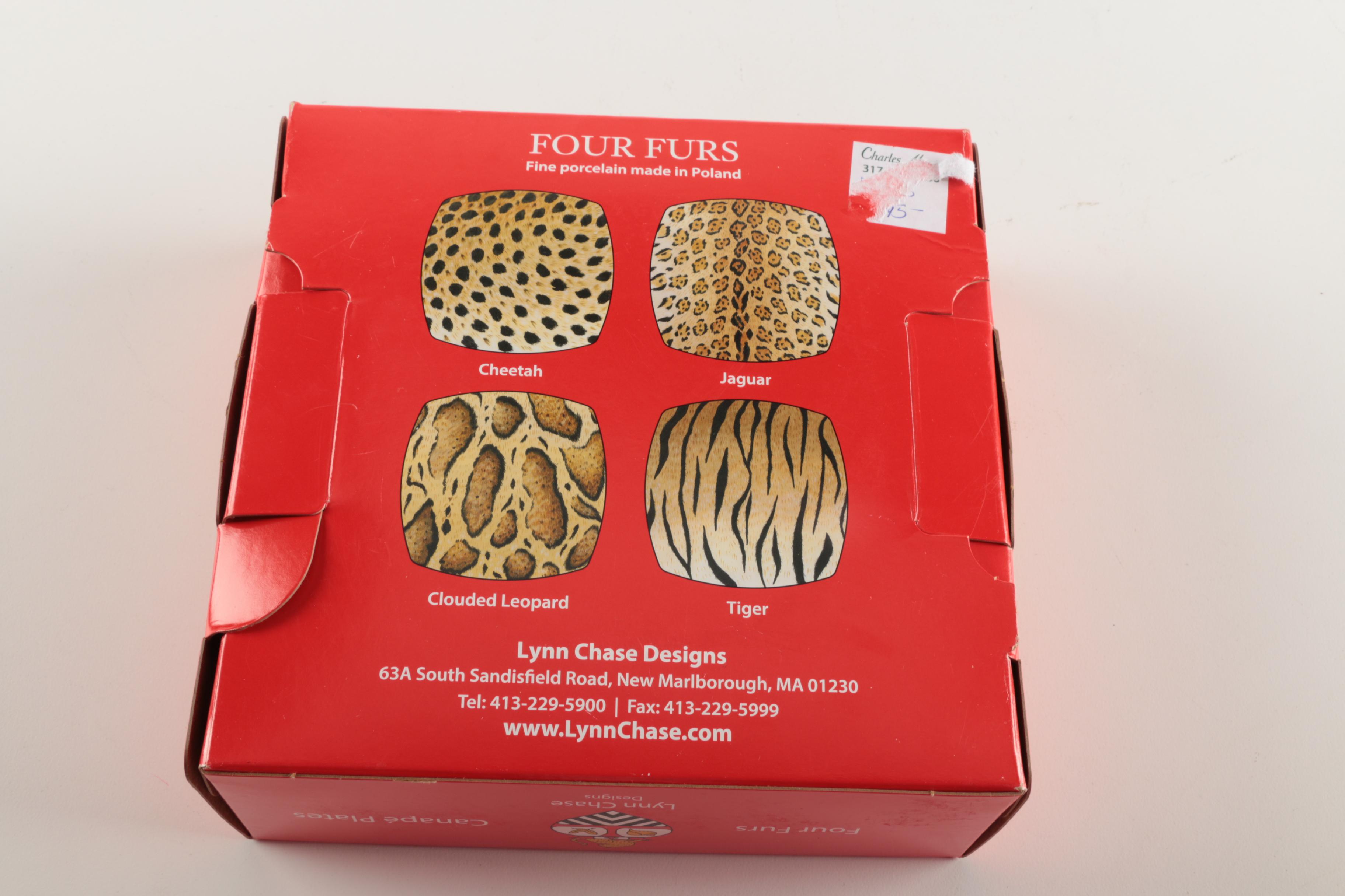 Lynn Chase Designs "Four Furs" Plate Set