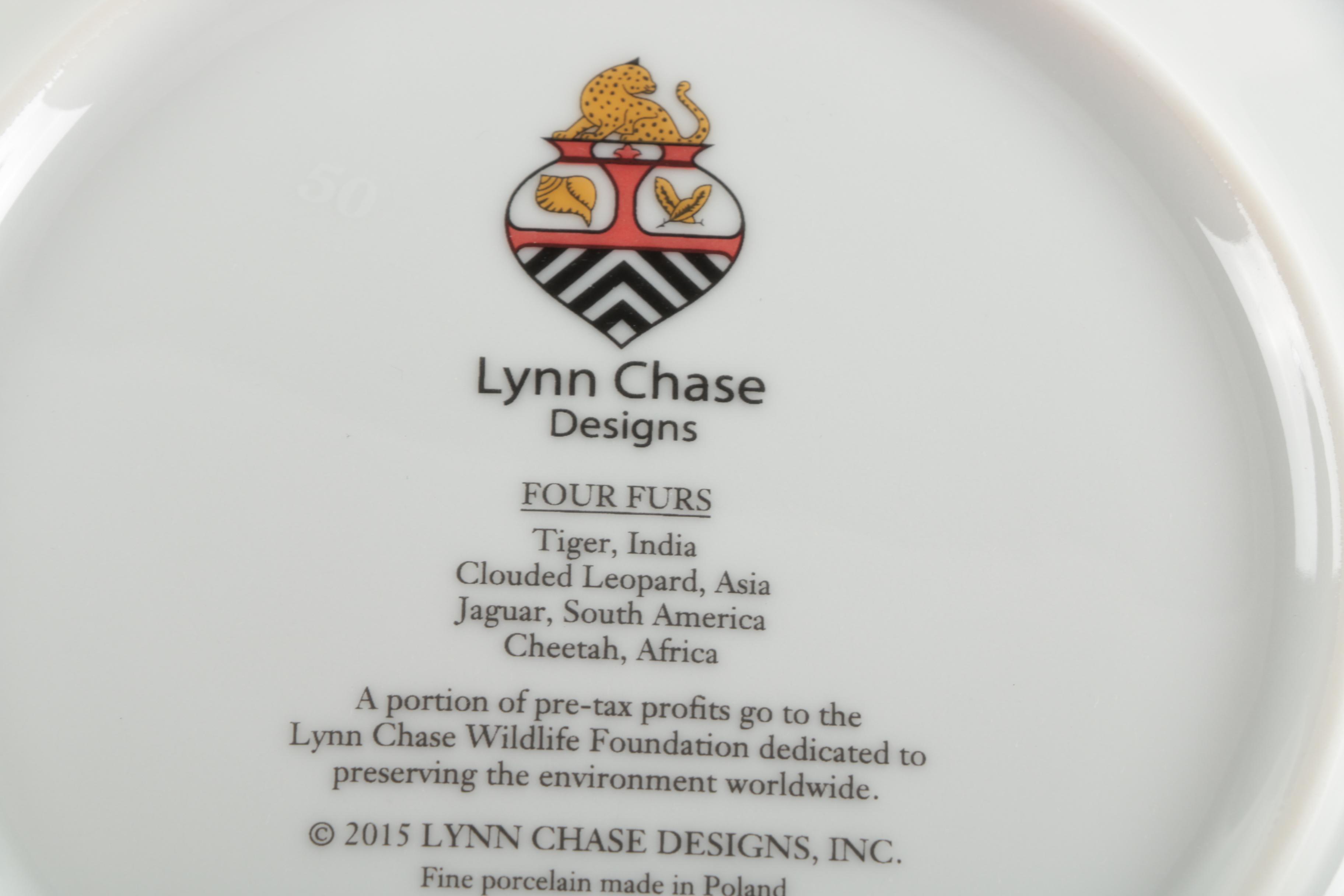 Lynn Chase Designs "Four Furs" Plate Set