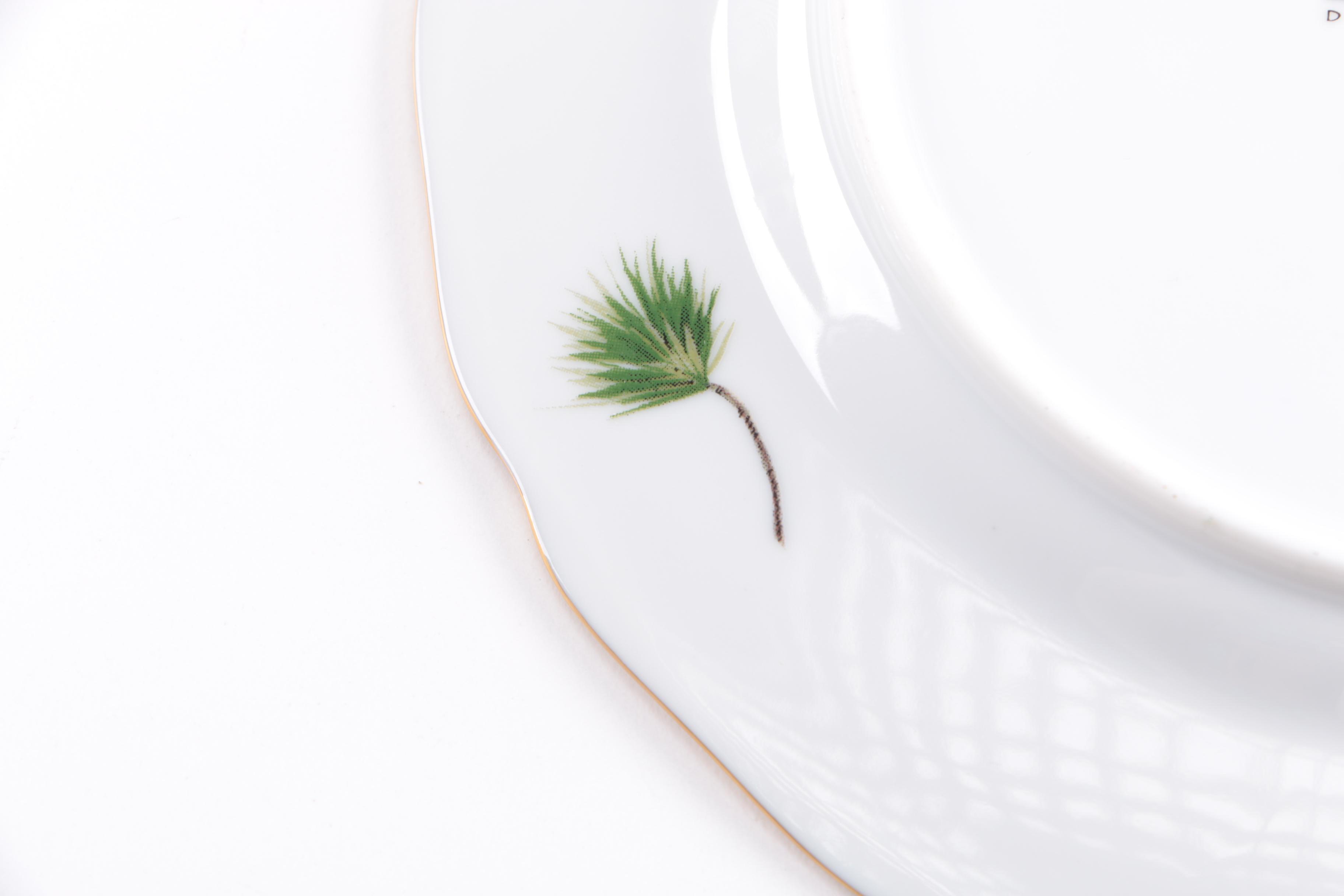 Lynn Chase 24 Karat Gold Accented "Winter Game Birds" Tableware