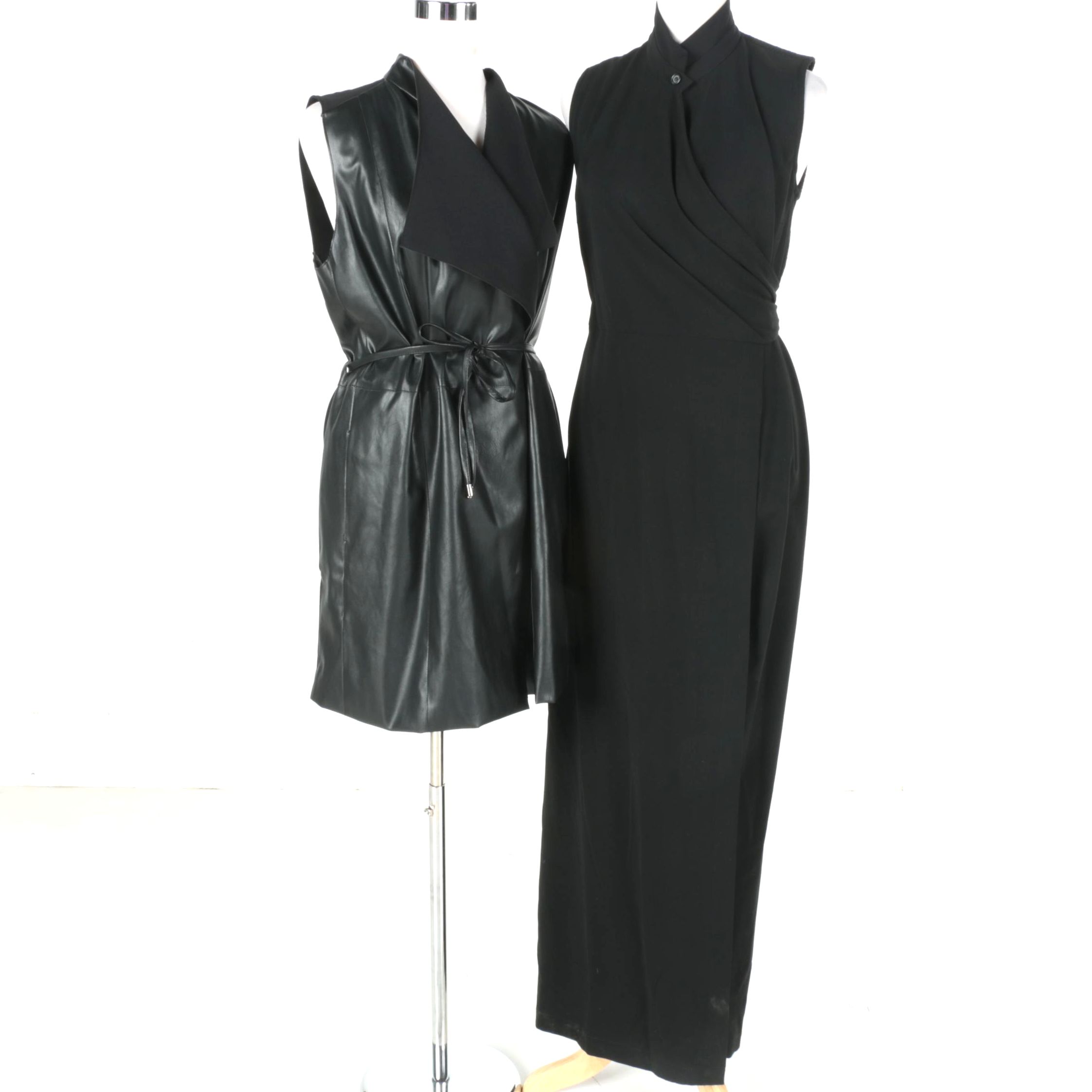 Dries Van Noten Wrap Dress and Fate Wrap Vest