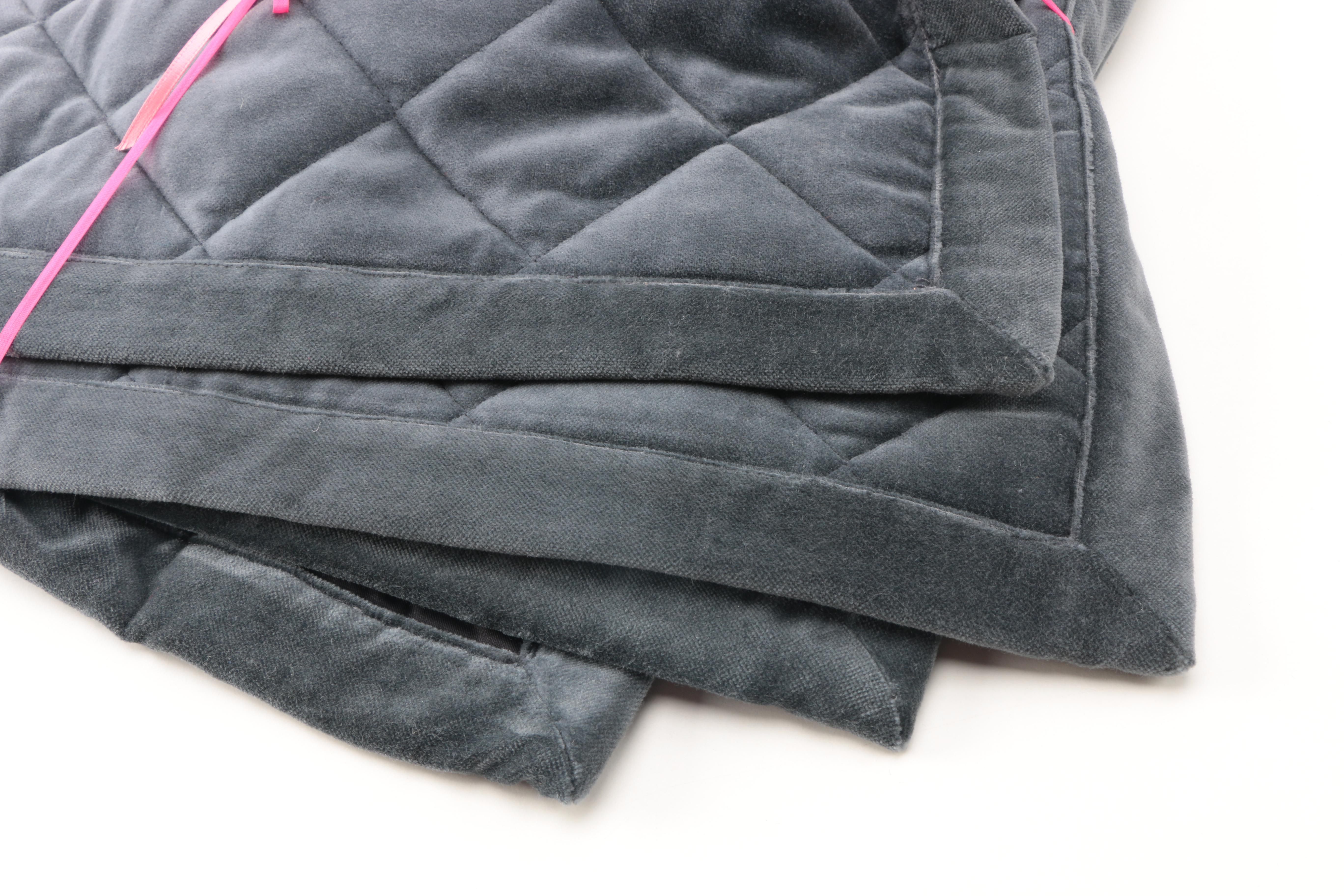 Set of Ann Gish Quilted Velvet Placemats