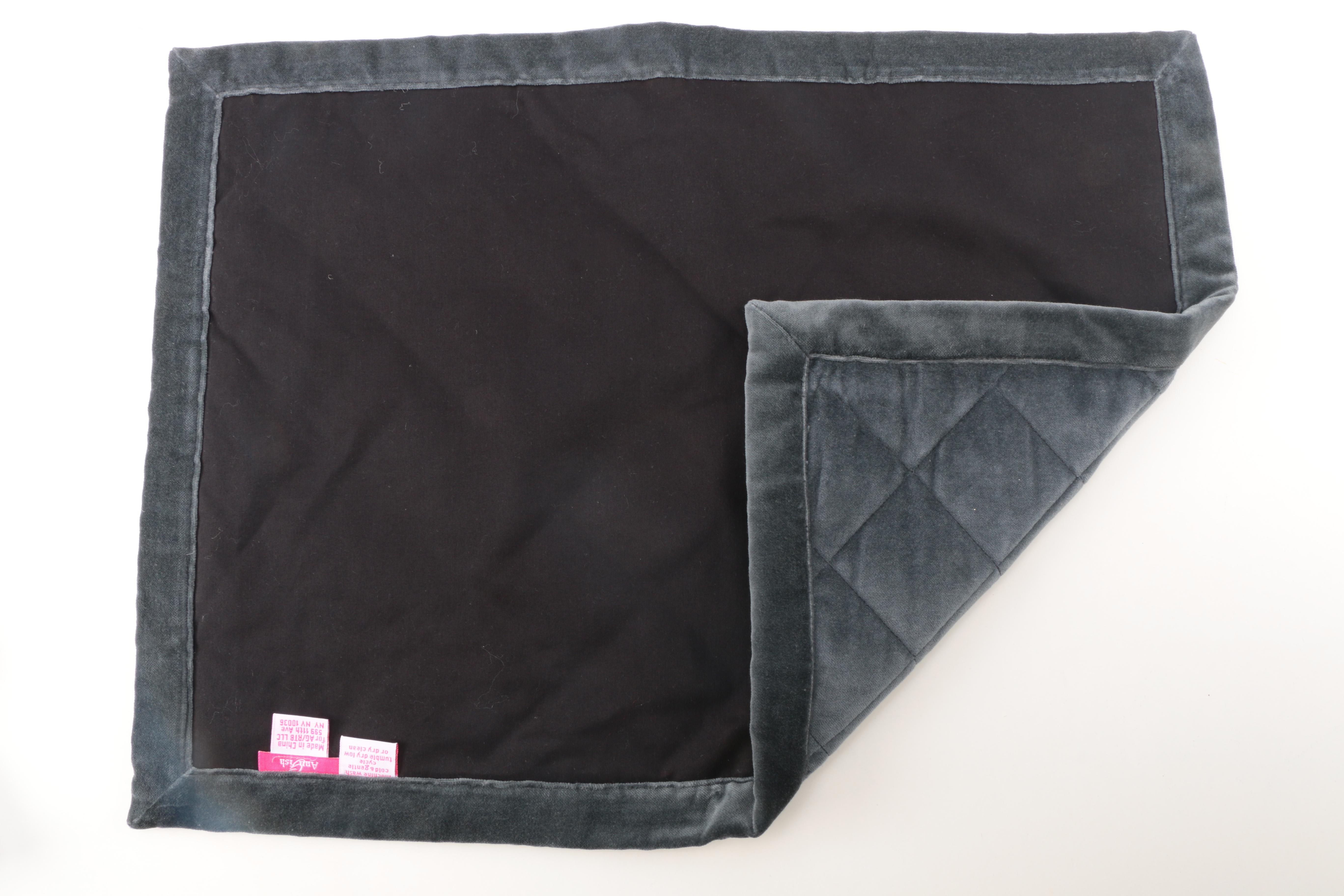 Set of Ann Gish Quilted Velvet Placemats