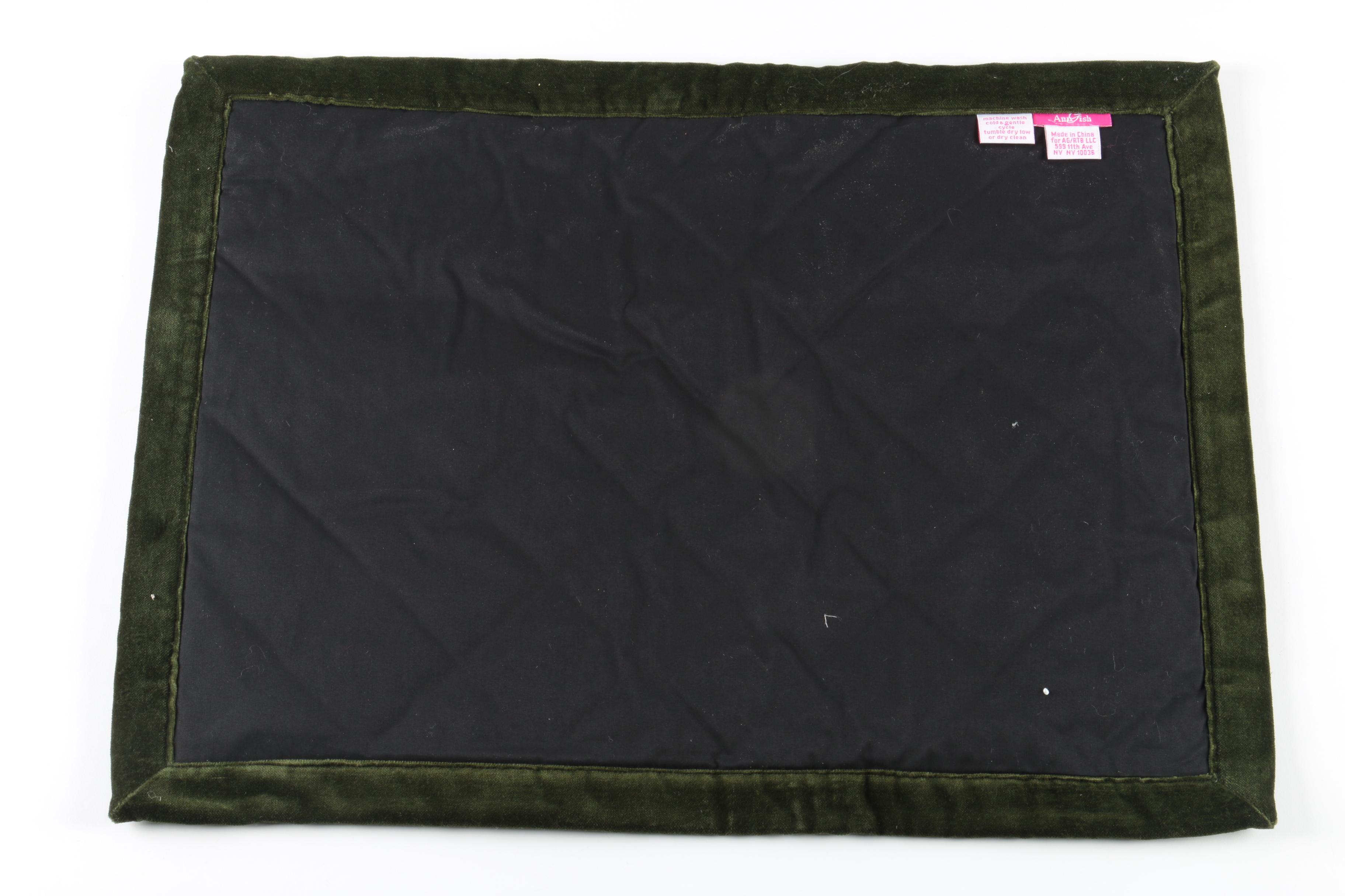 Set of Ann Gish Quilted Velvet Placemats