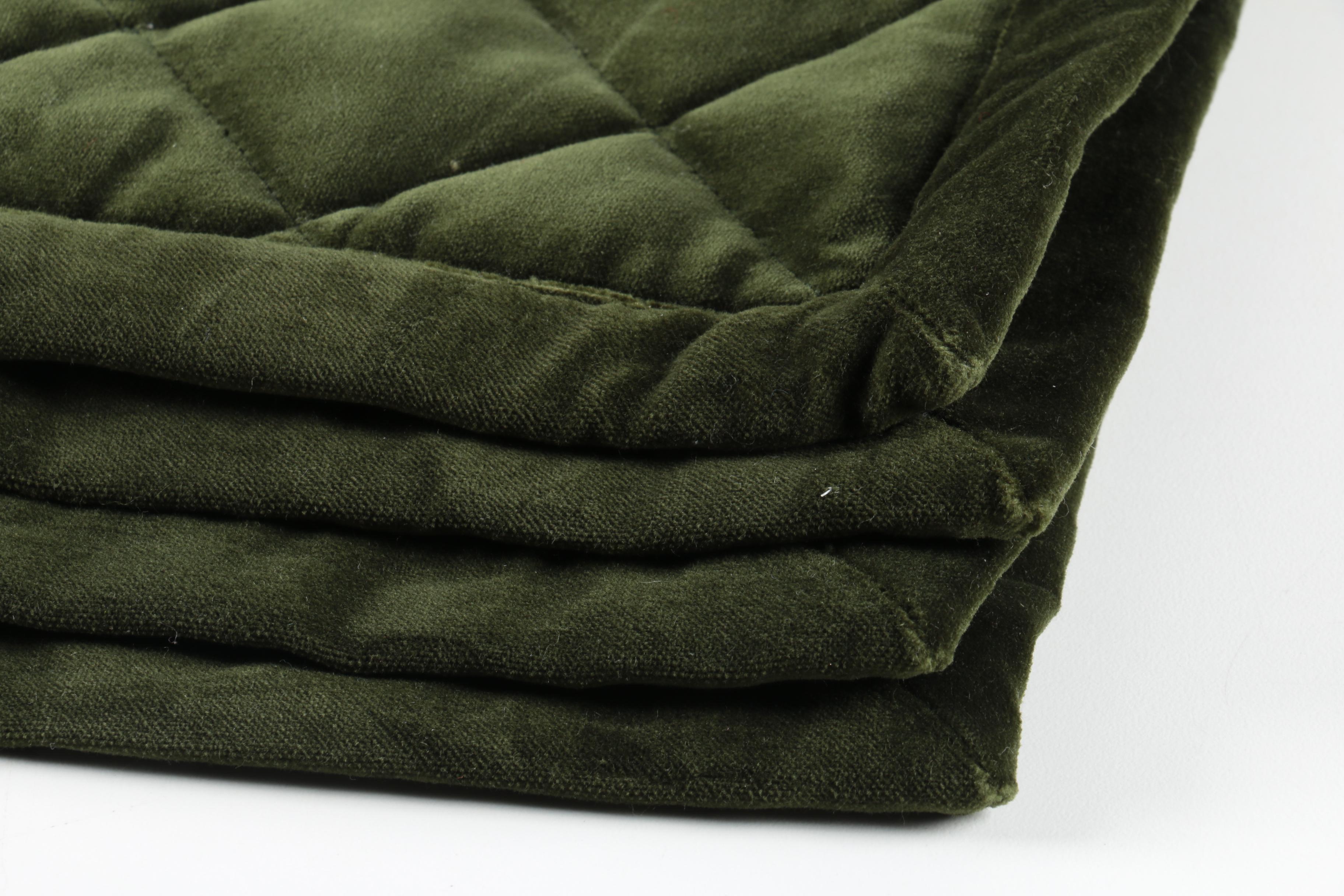 Set of Ann Gish Quilted Velvet Placemats