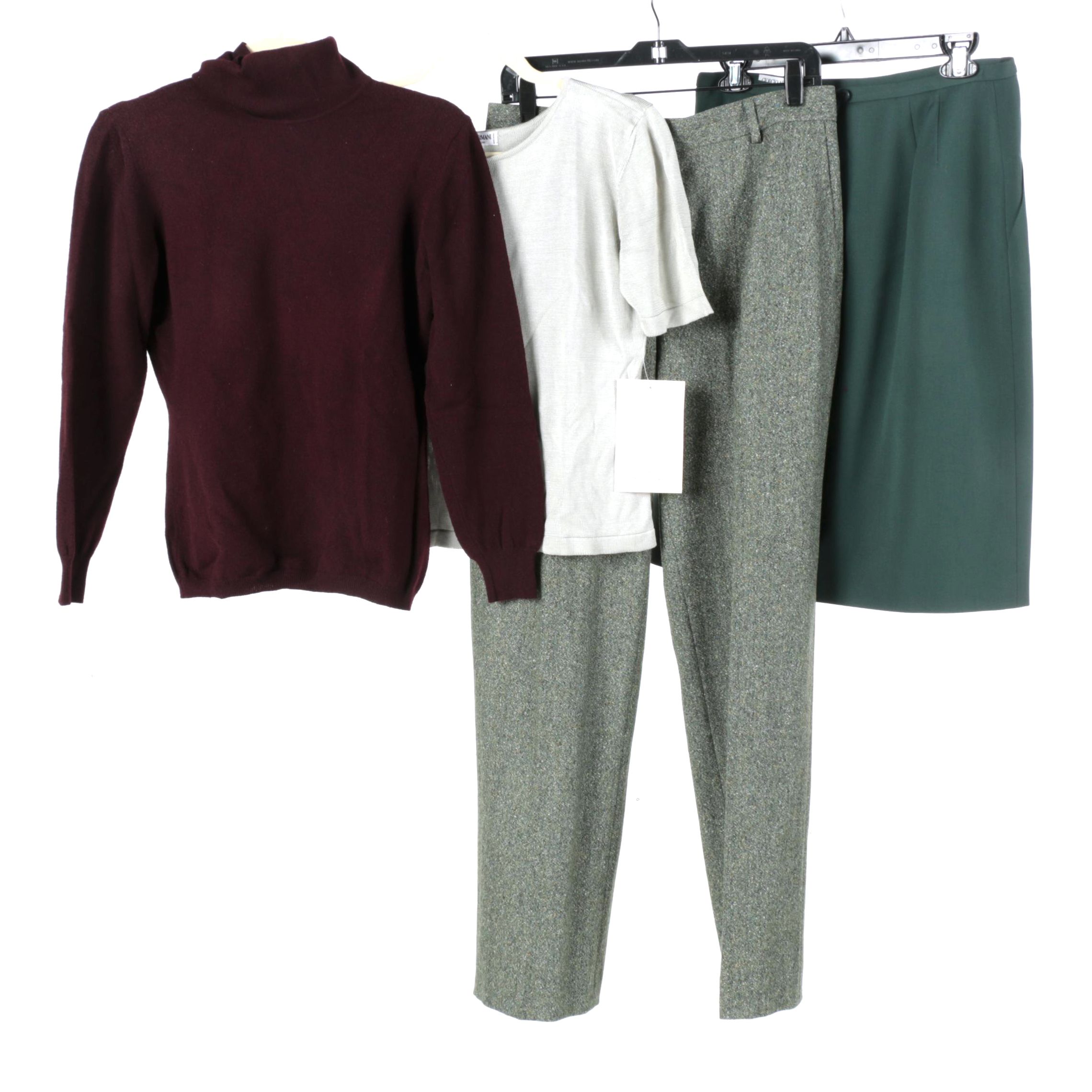Women's Green and Maroon Separates including Armani