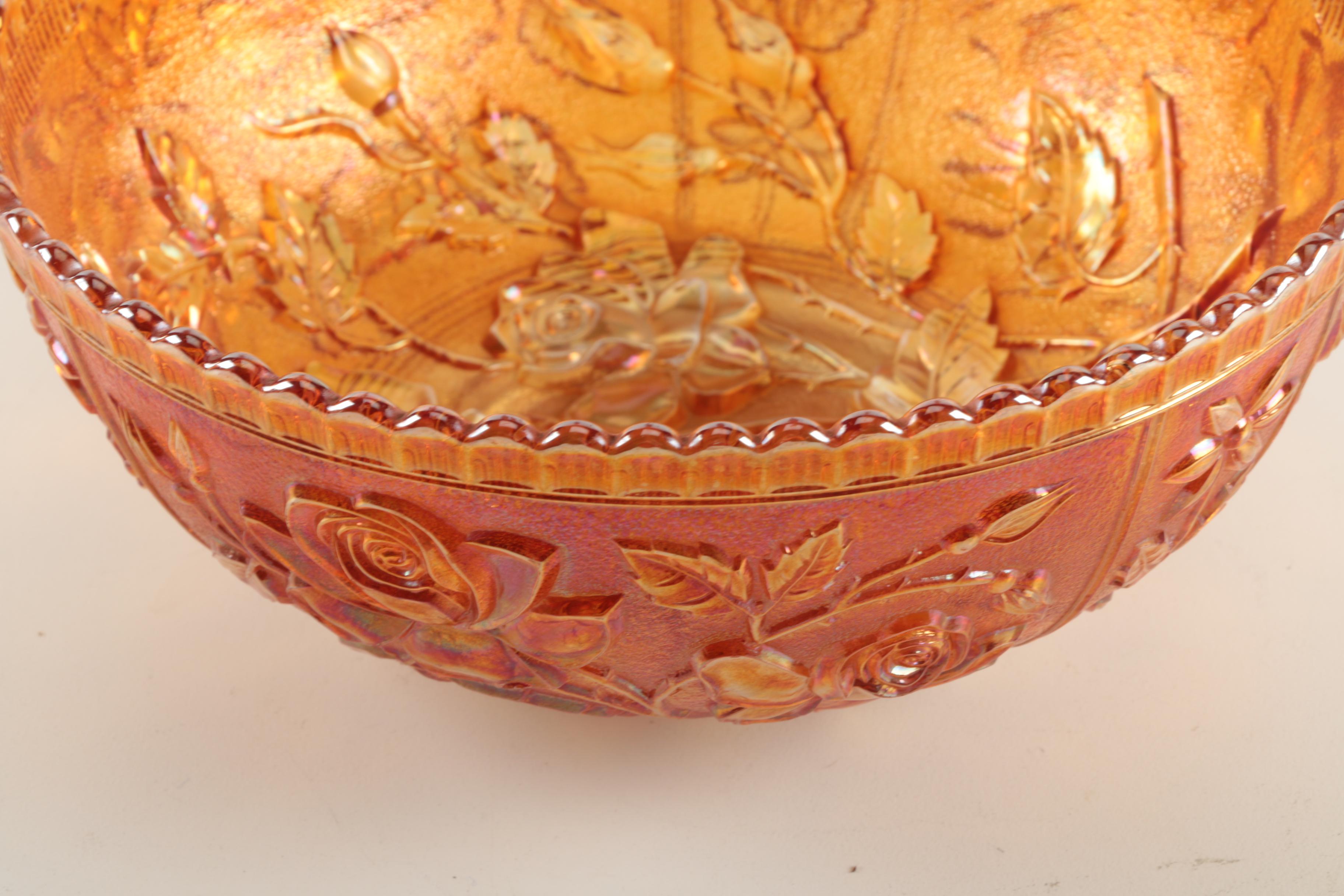 Carnival Glass Serving Bowl