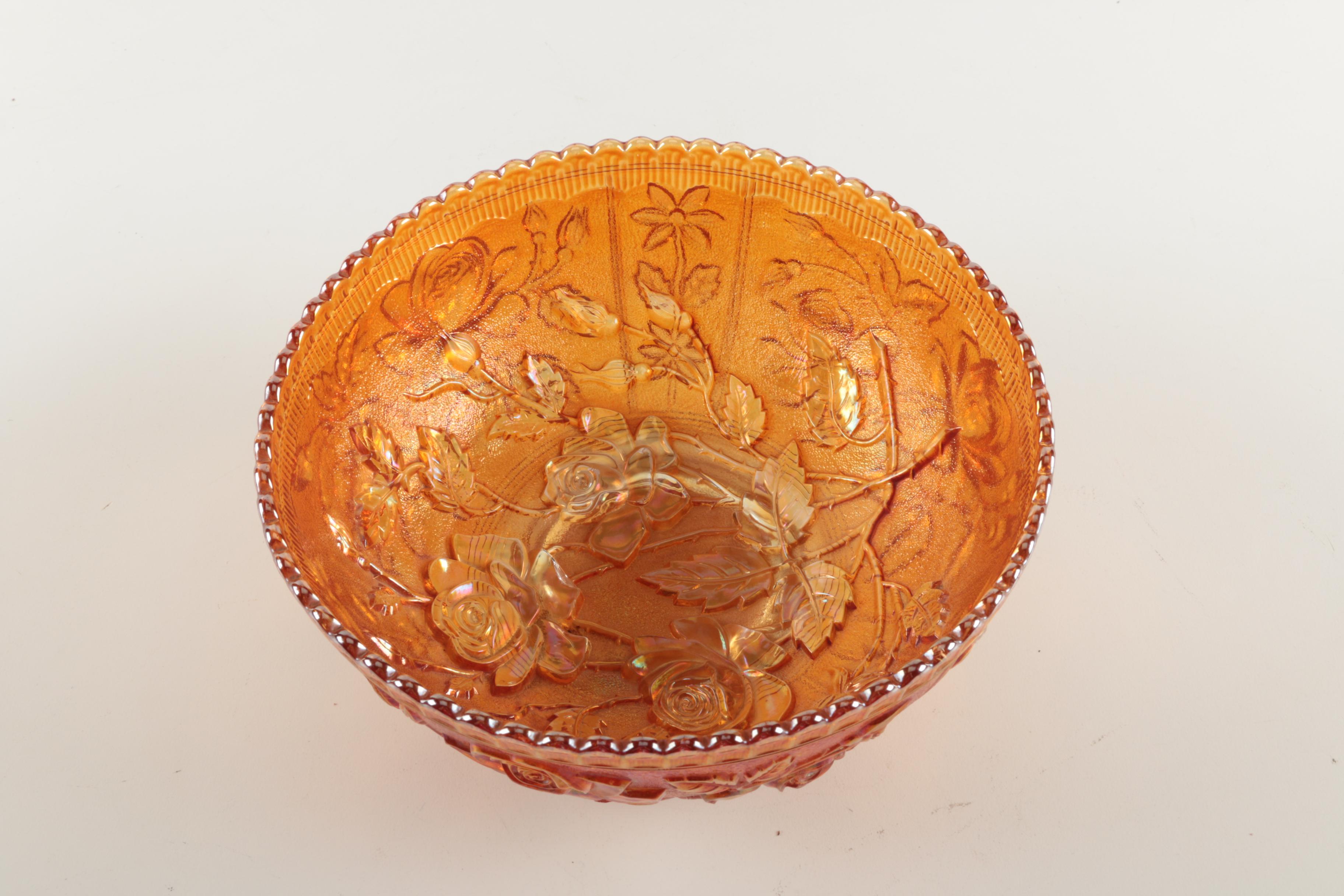 Carnival Glass Serving Bowl