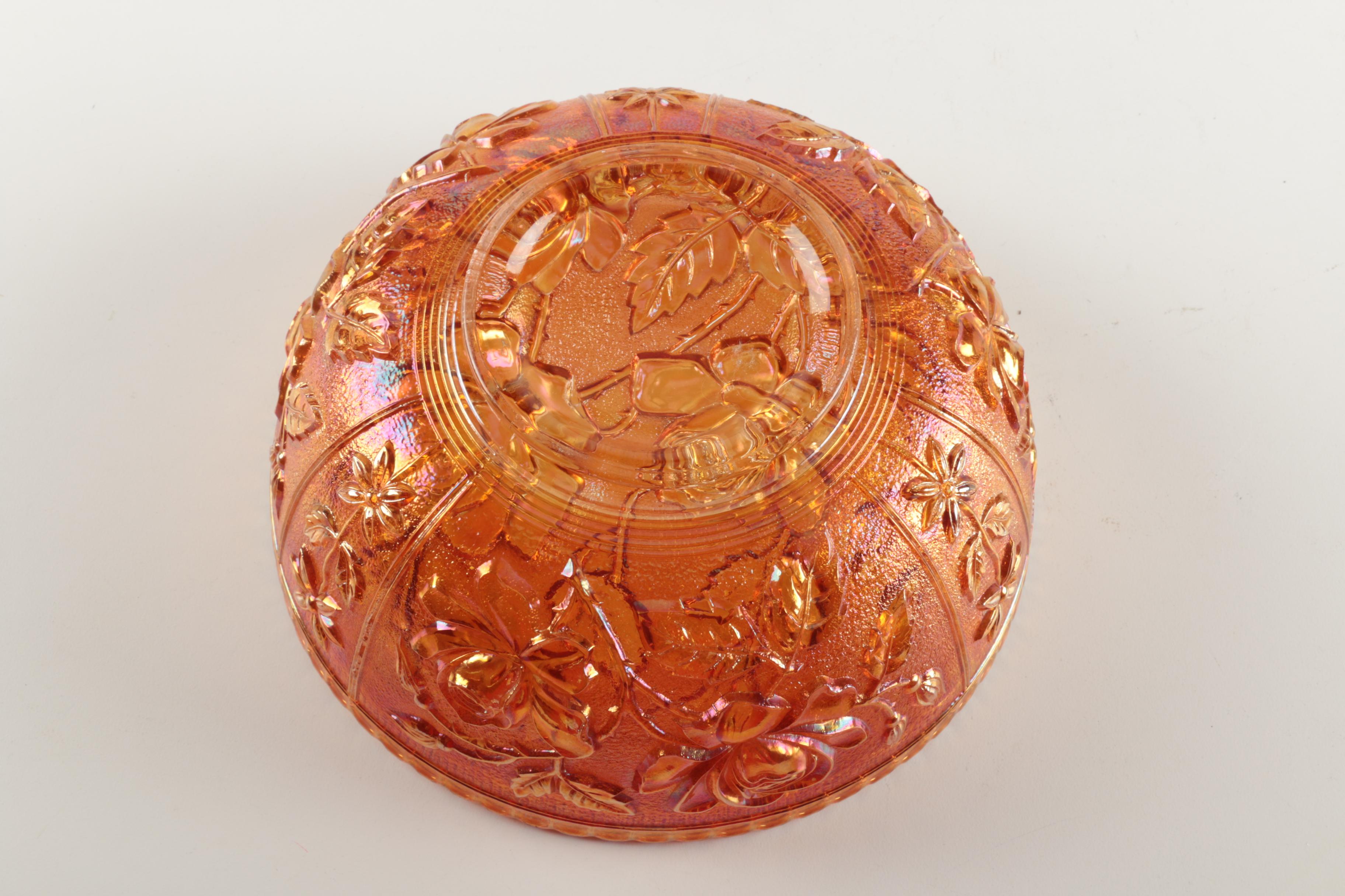 Carnival Glass Serving Bowl