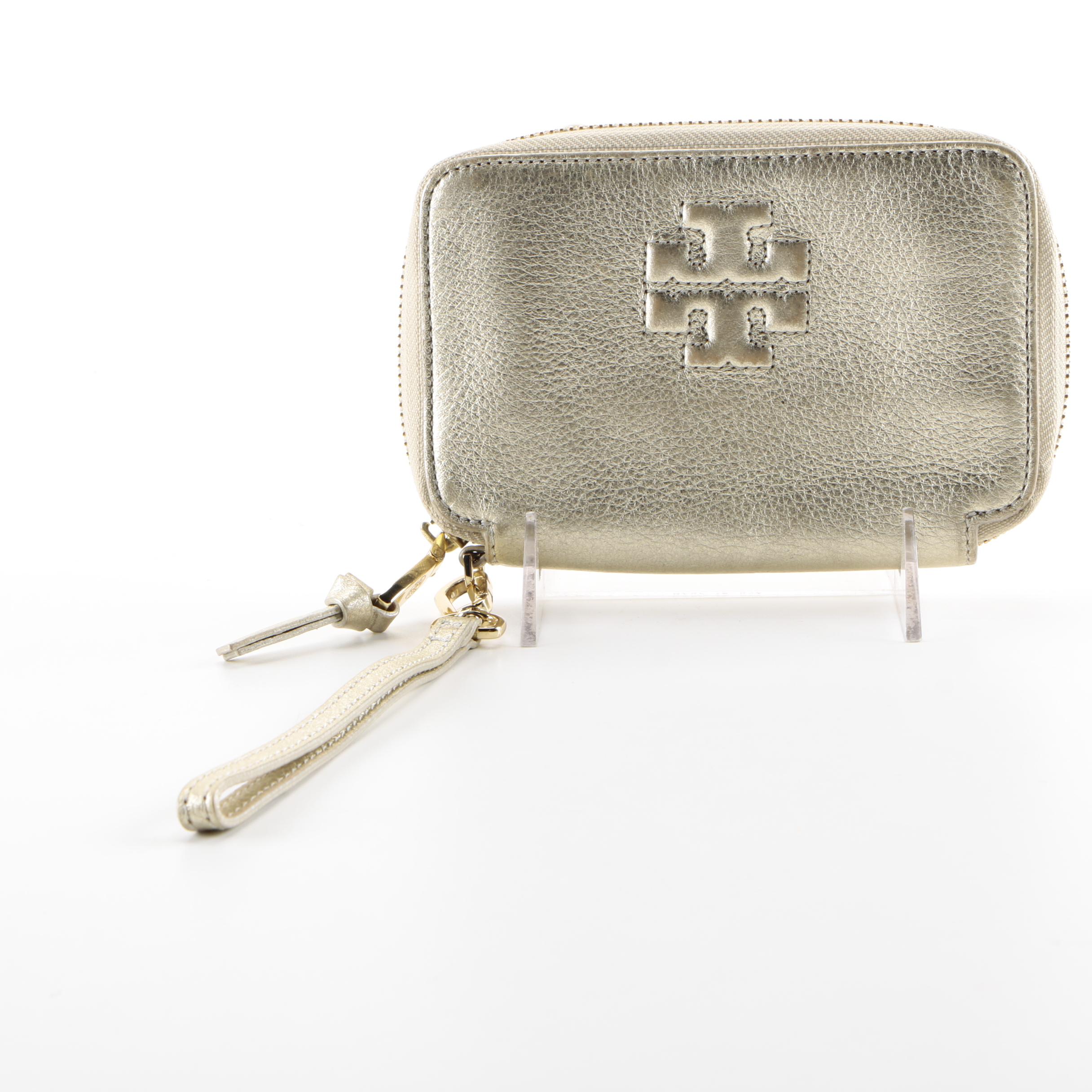 Tory Burch Metallic Wristlet