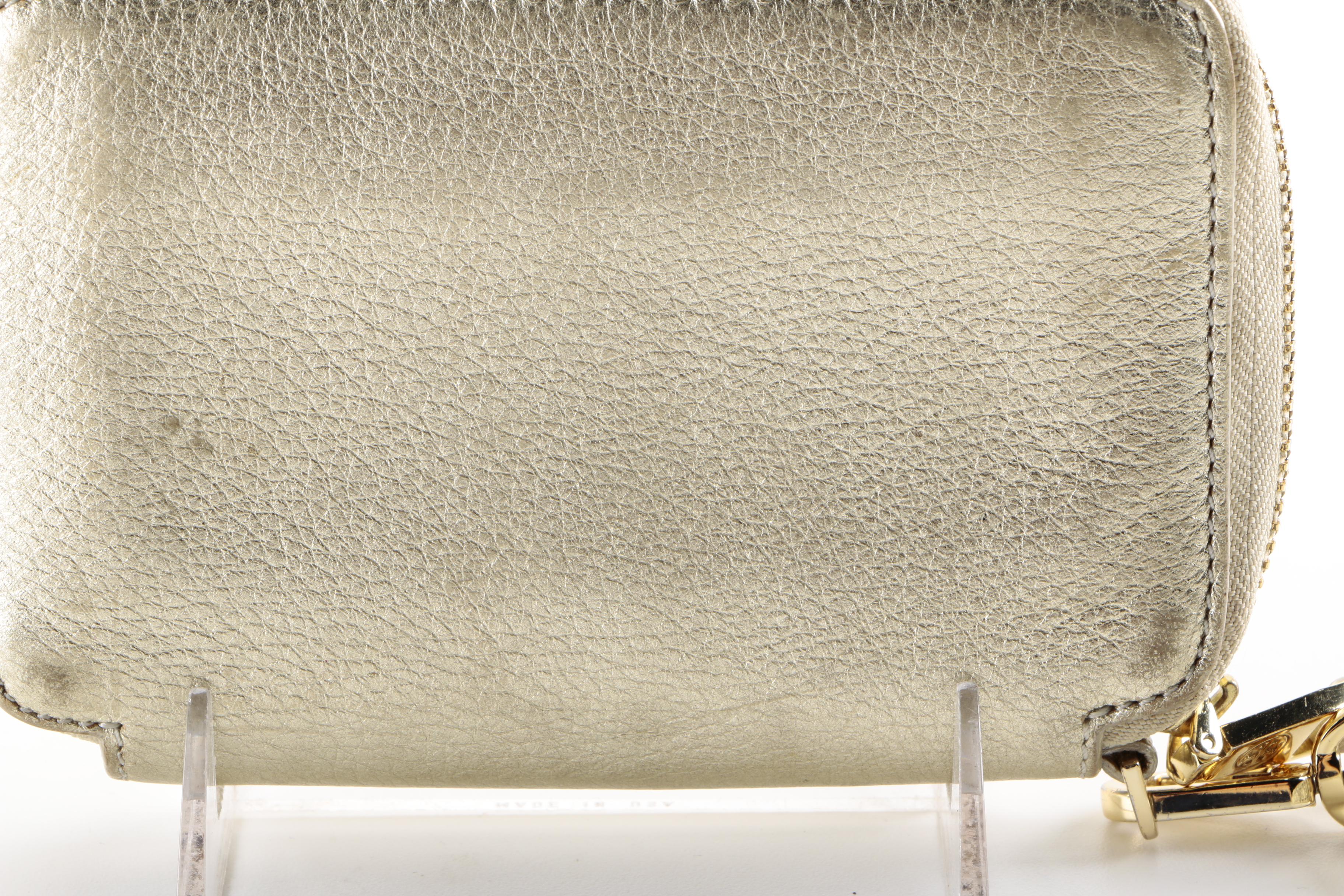 Tory Burch Metallic Wristlet