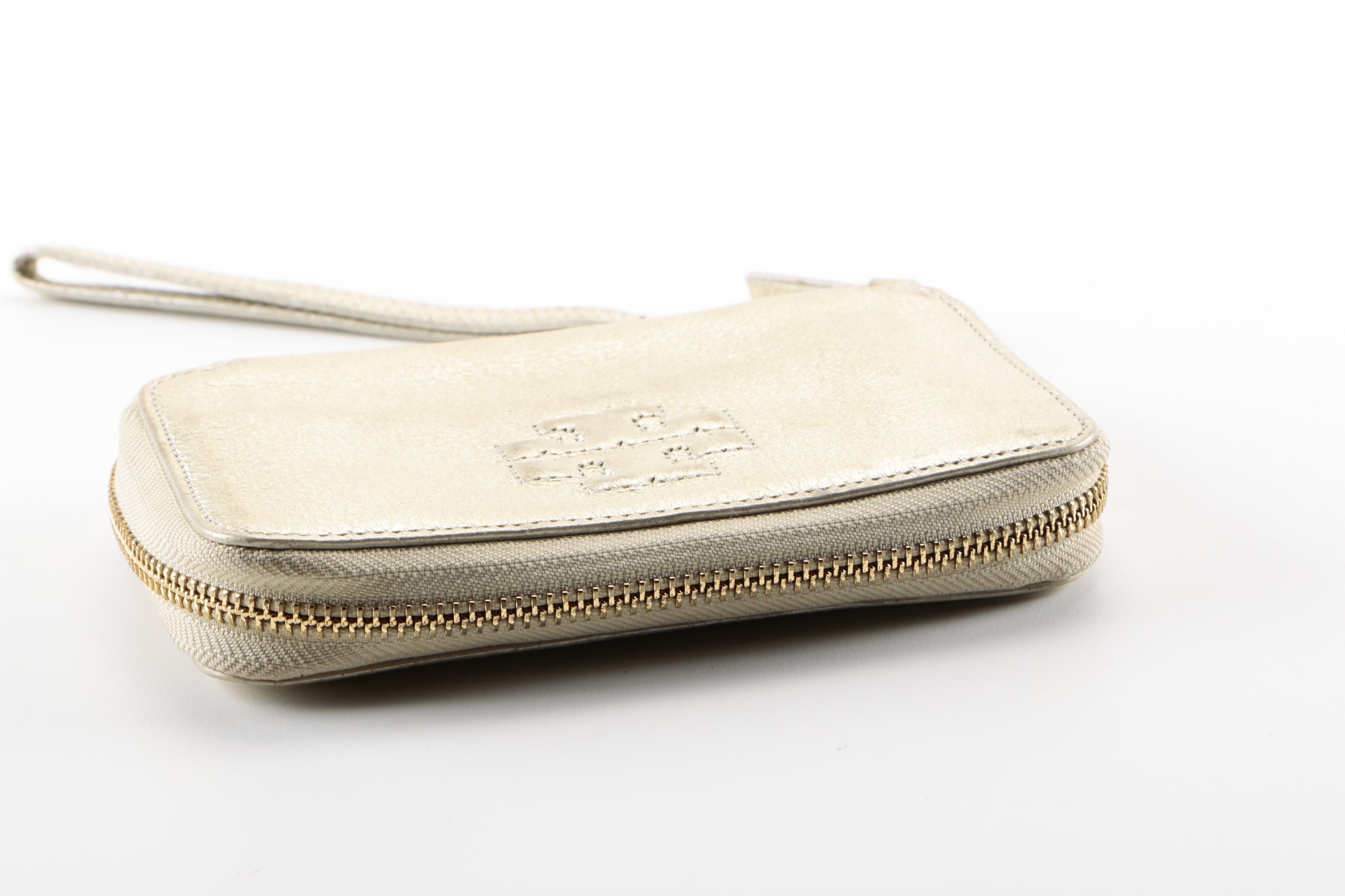 Tory Burch Metallic Wristlet