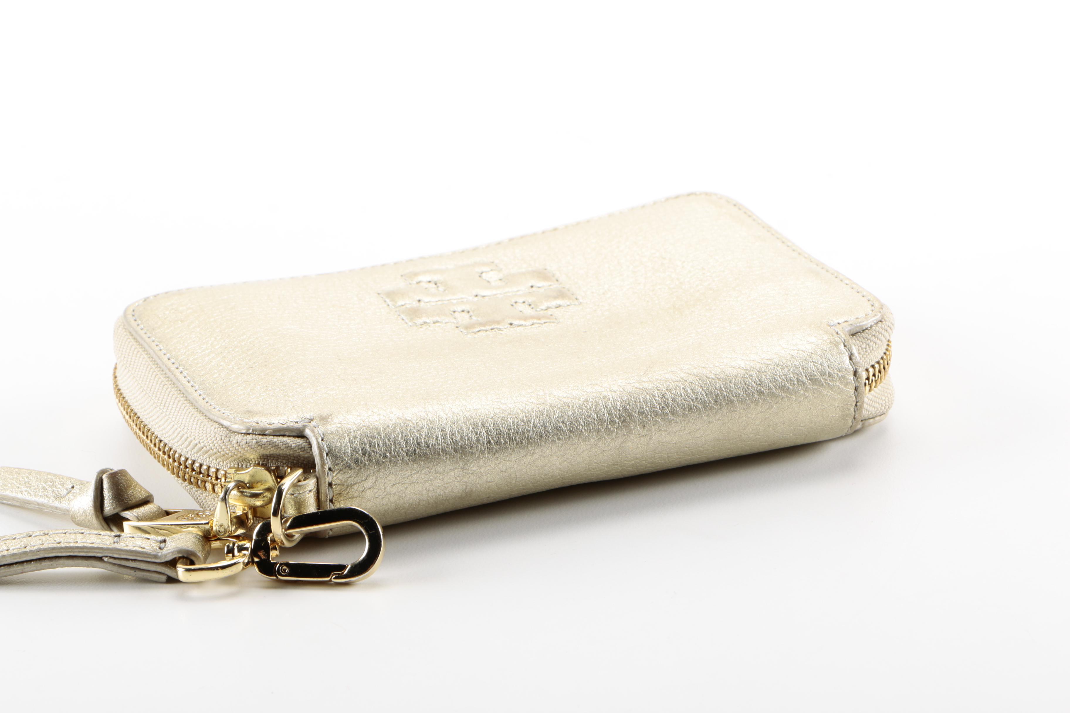 Tory Burch Metallic Wristlet