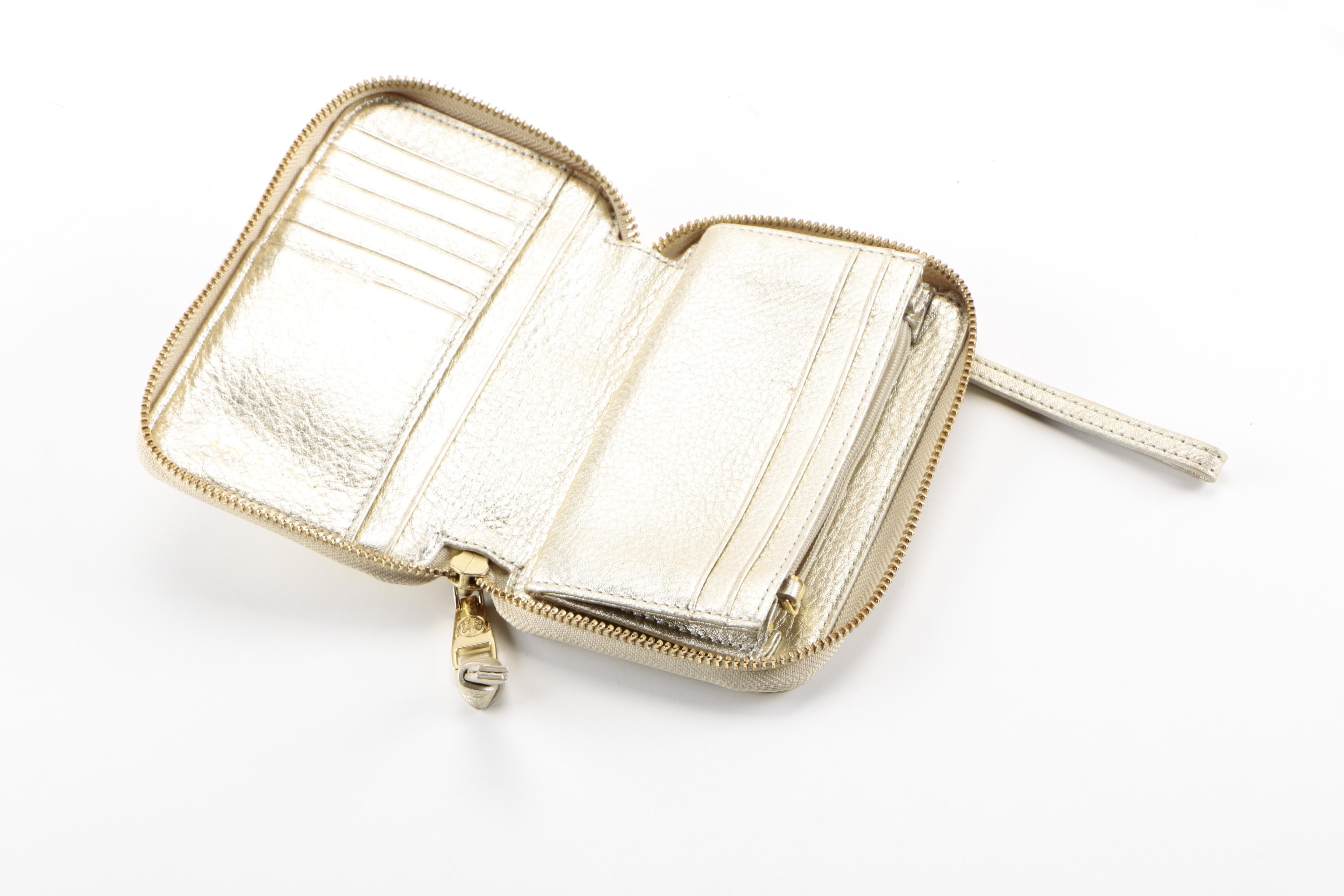 Tory Burch Metallic Wristlet
