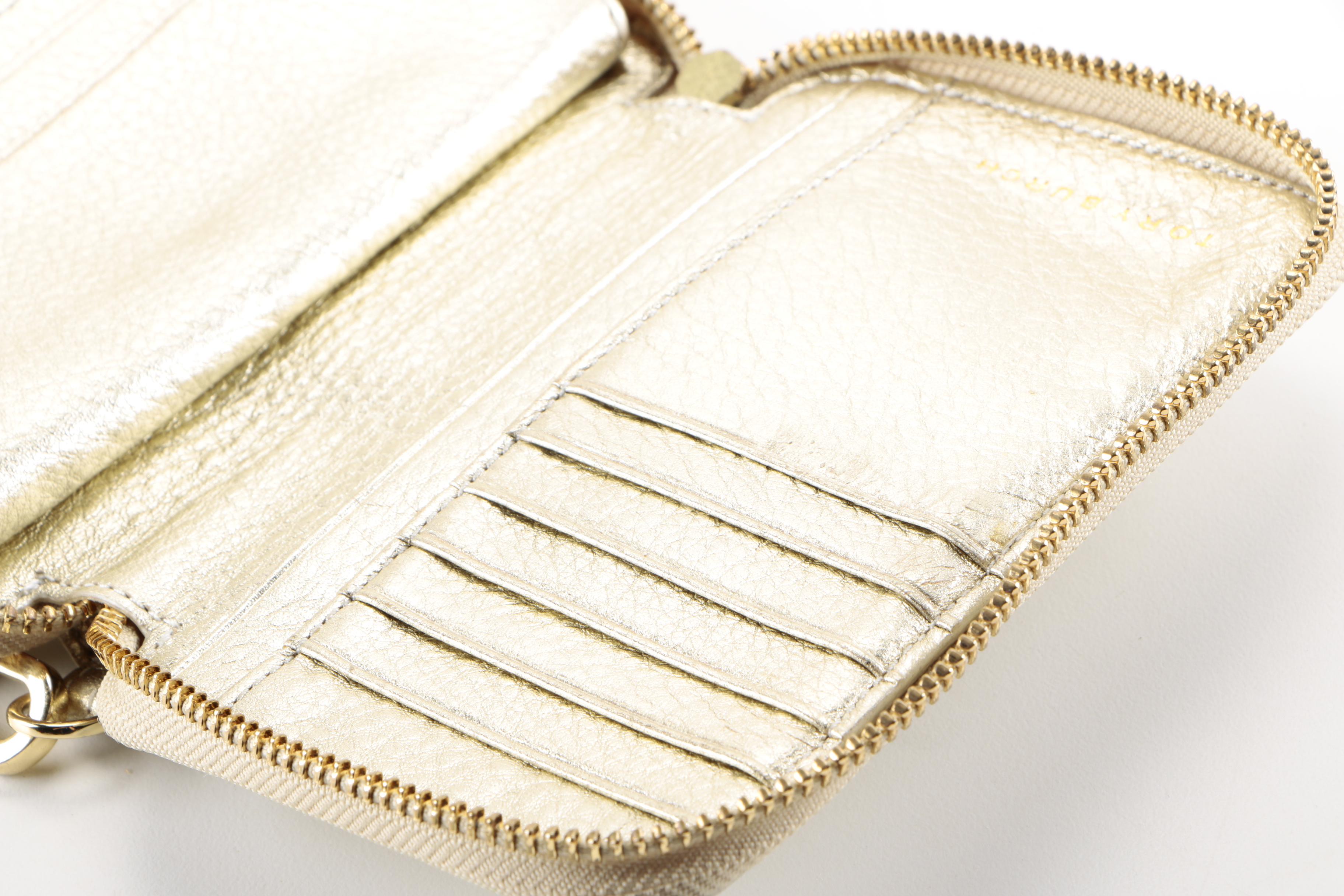 Tory Burch Metallic Wristlet