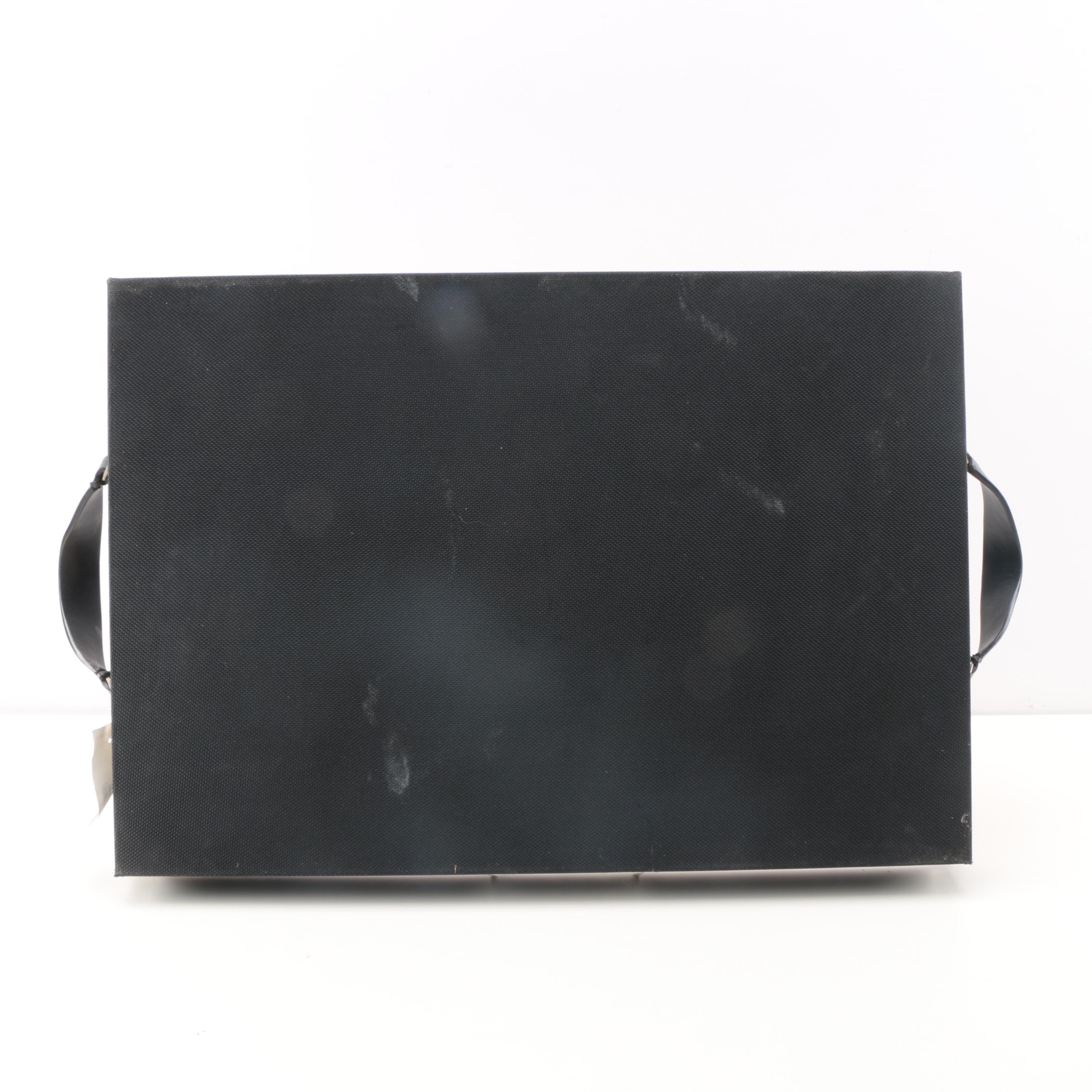 Ralph Lauren Metal Tray with Leather Handles