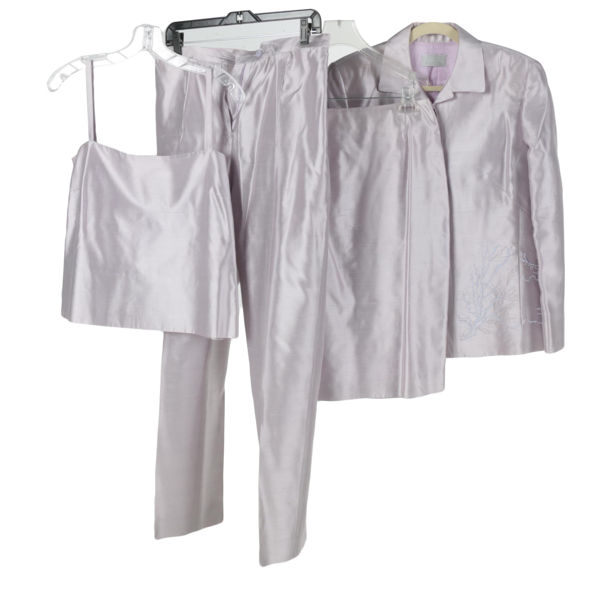 Margon Women's Four Piece Silk Suit