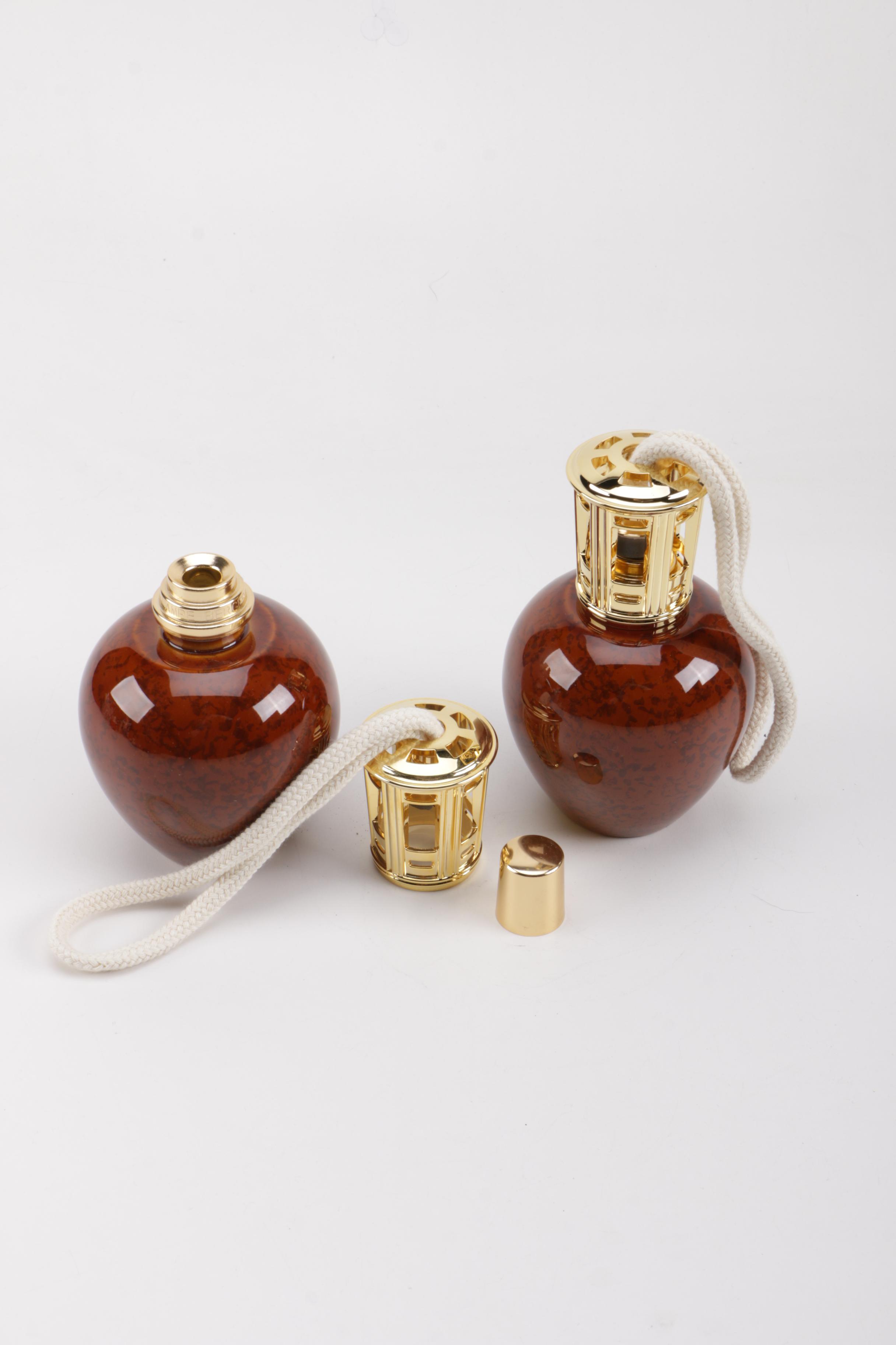 French Red Ceramic Lampe Berger Perfumed Oil Burners