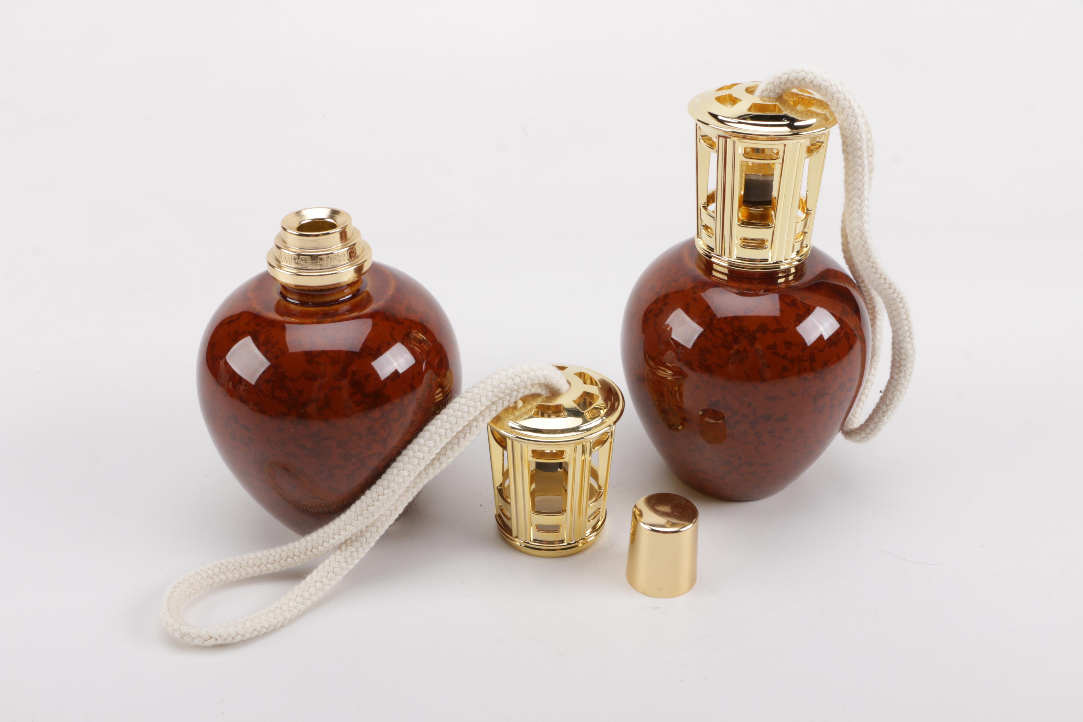 French Red Ceramic Lampe Berger Perfumed Oil Burners