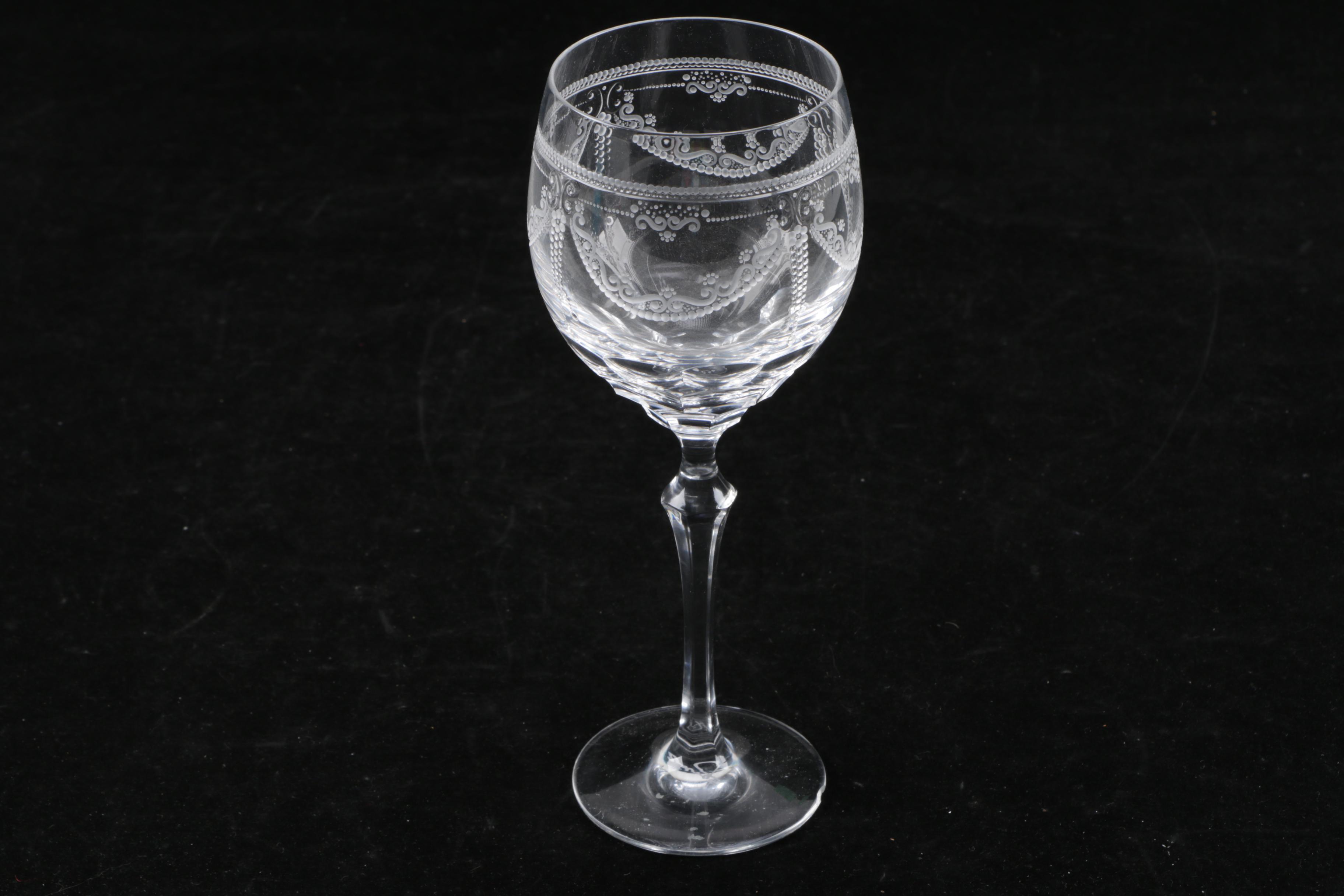 Juliska Stainless Tray With Wine Glasses