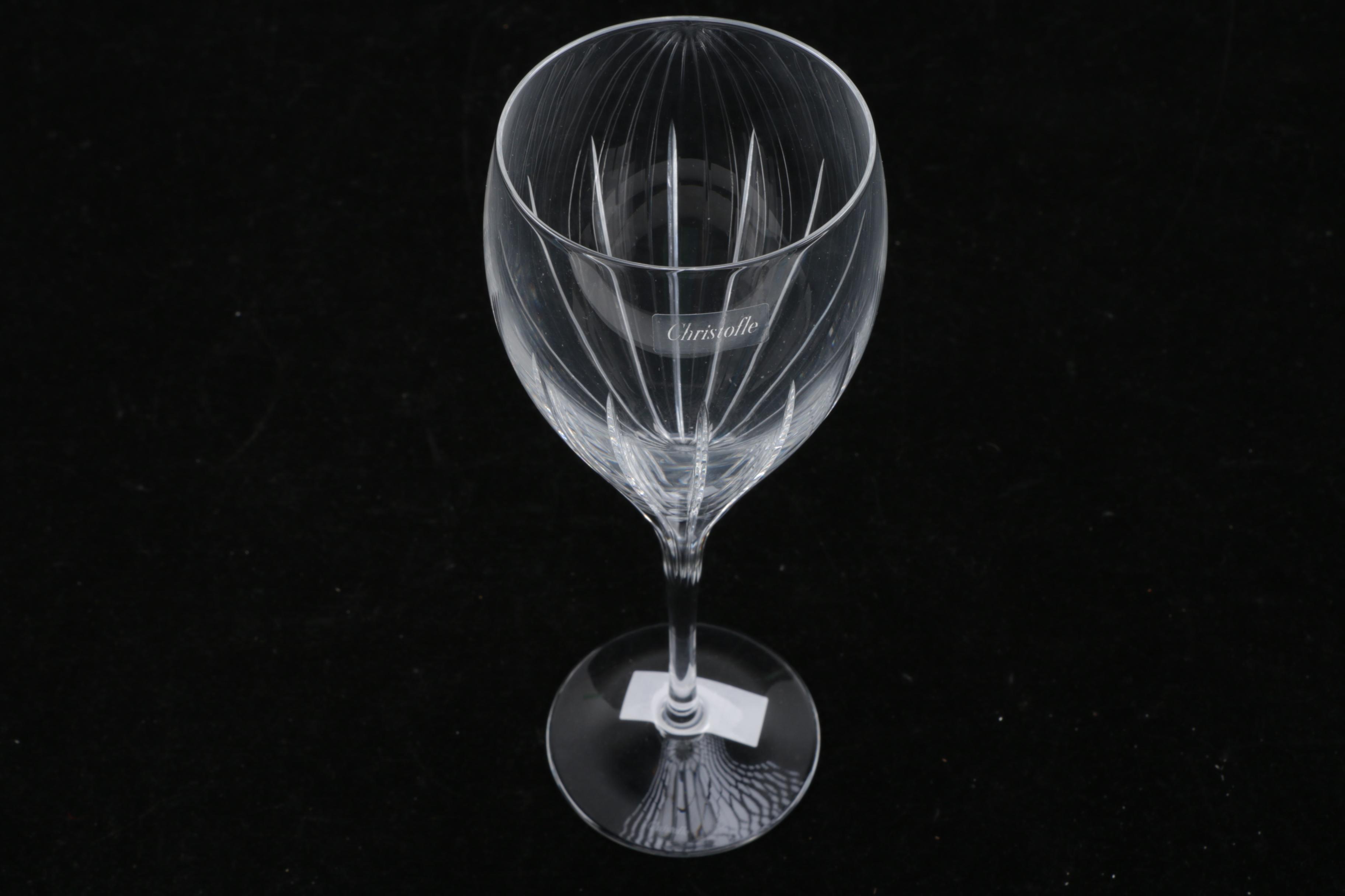 Juliska Stainless Tray With Wine Glasses