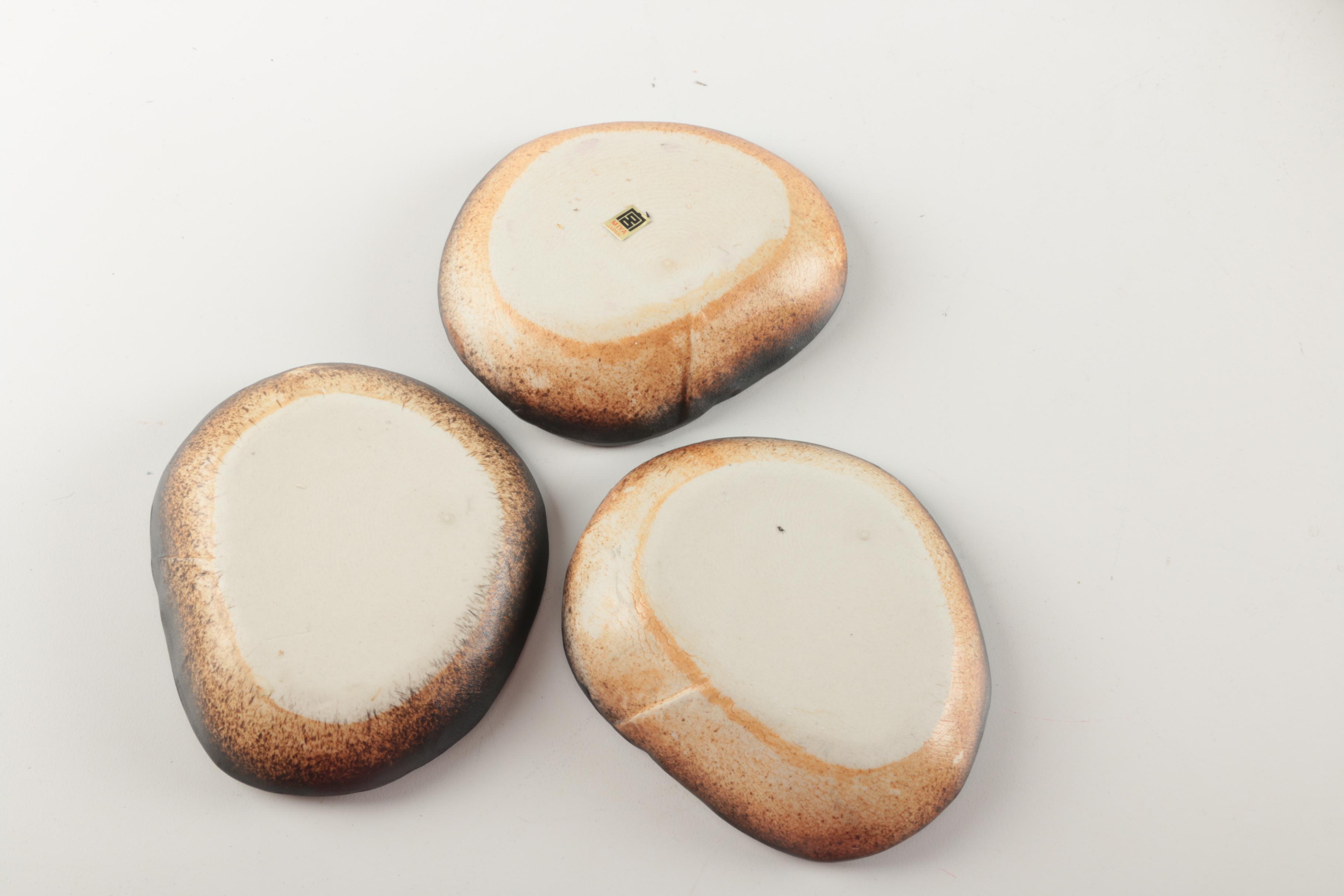 Miya Japanese Ceramic Sauce Dishes in Form of Kosui Leaves