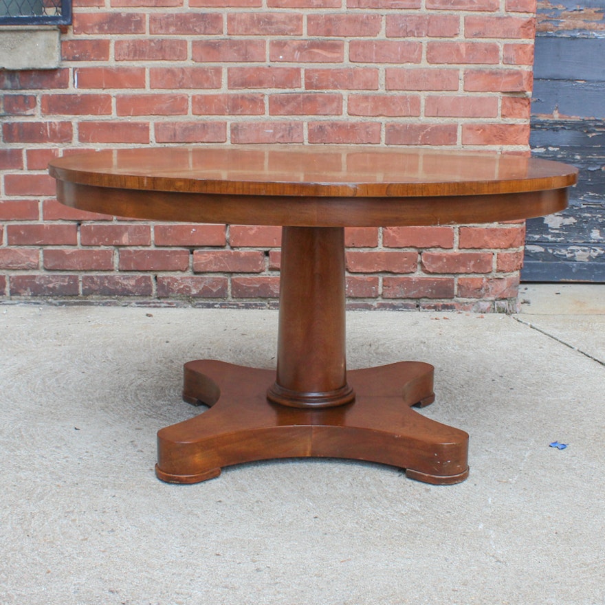 Adjustable Empire Style Walnut Elevator Table by Old Colony Furniture Co.