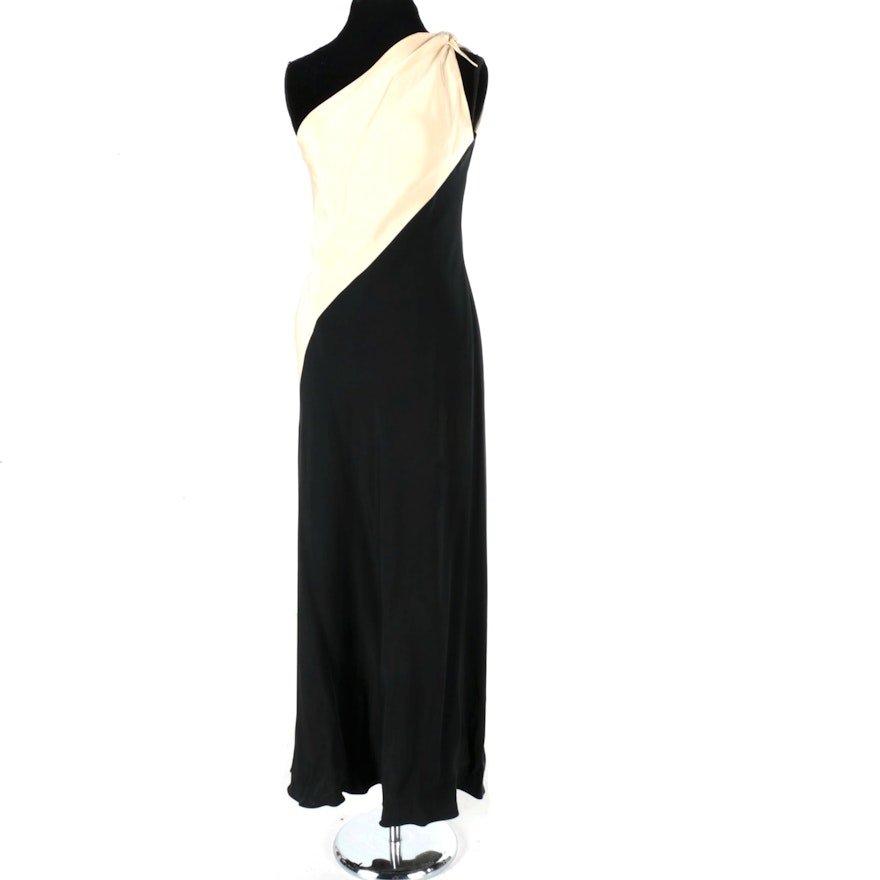 Melinda Eng One Shoulder Silk Dress