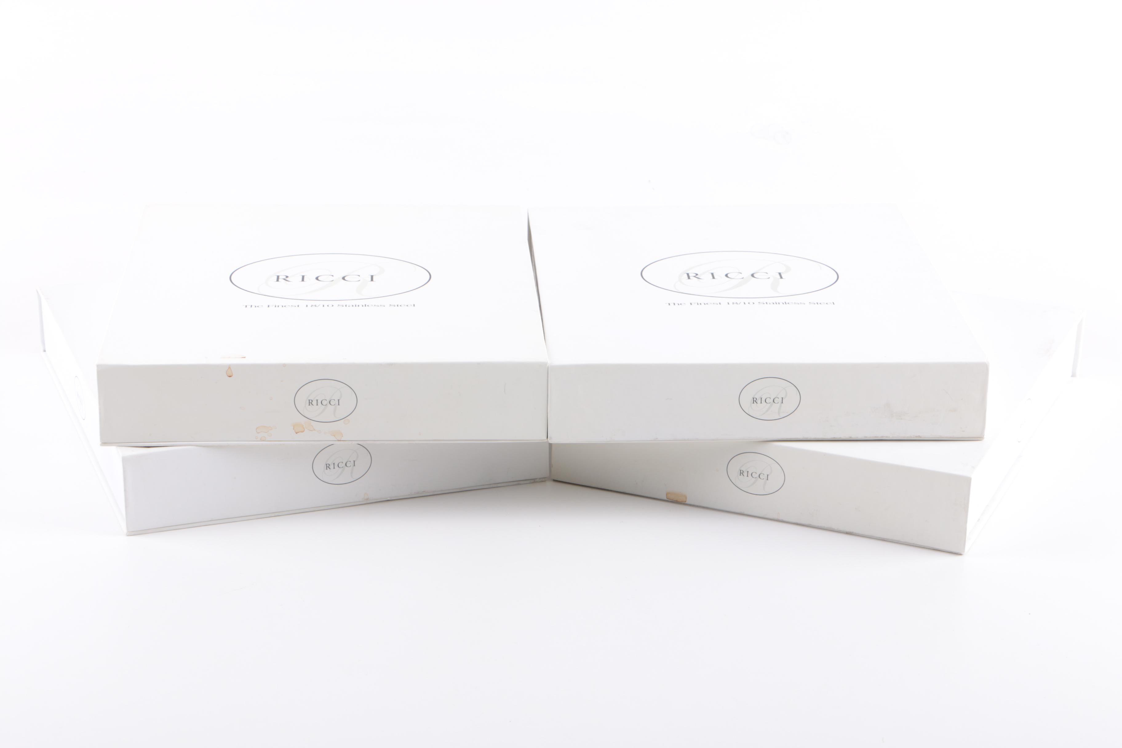 Ricci Gold Tone "Japanese Bird" Stainless Steel Flatware