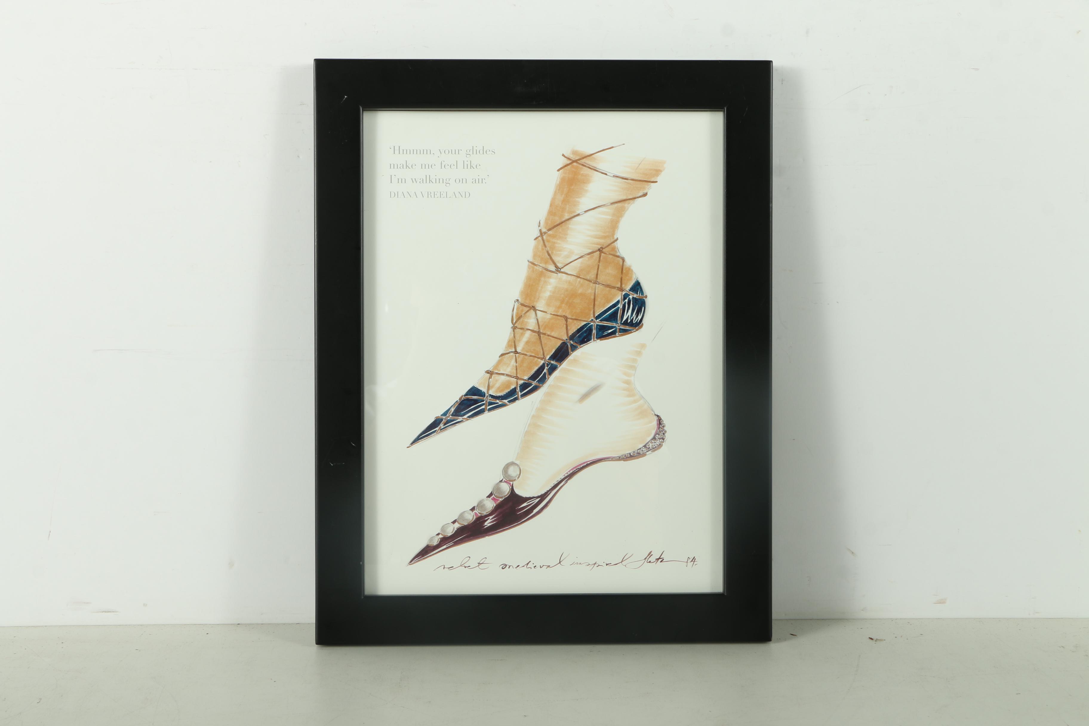 Collection of Offset Lithographs of Manolo Blahnik Shoes
