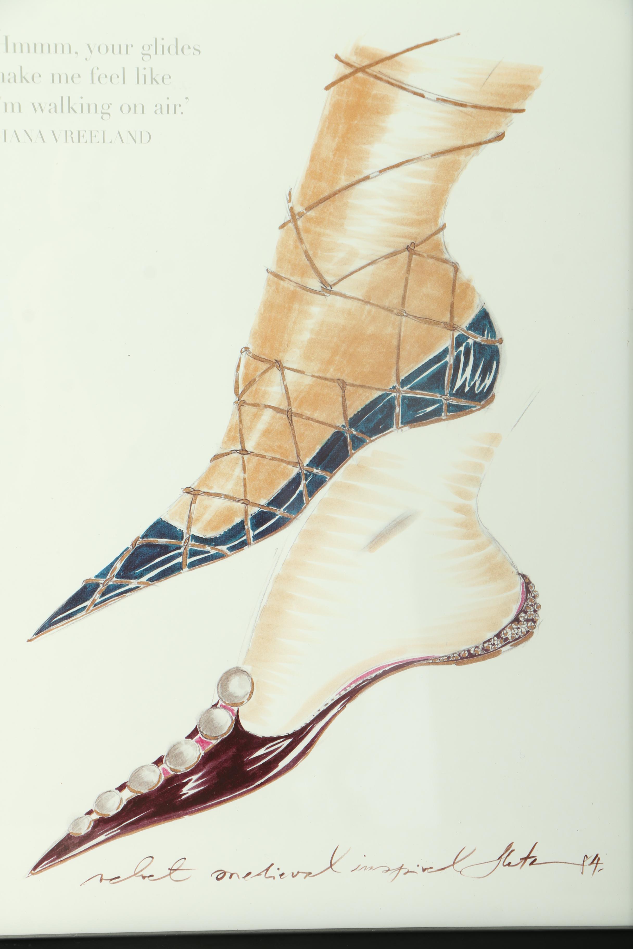 Collection of Offset Lithographs of Manolo Blahnik Shoes