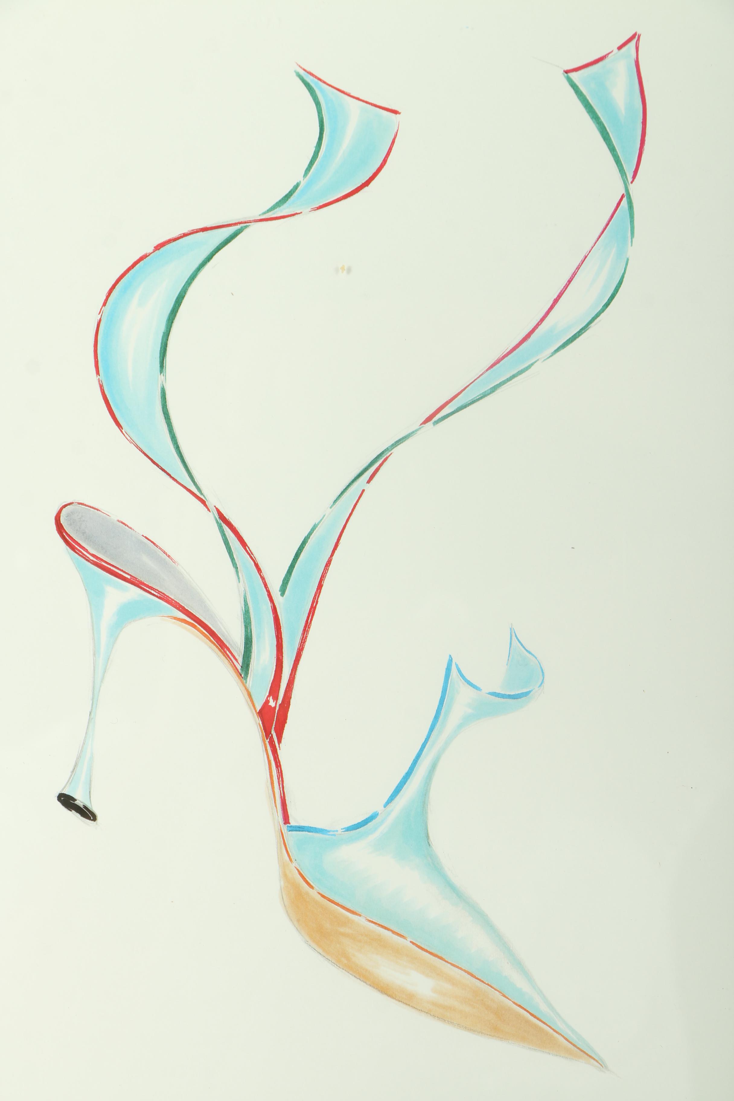 Collection of Offset Lithographs of Manolo Blahnik Shoes