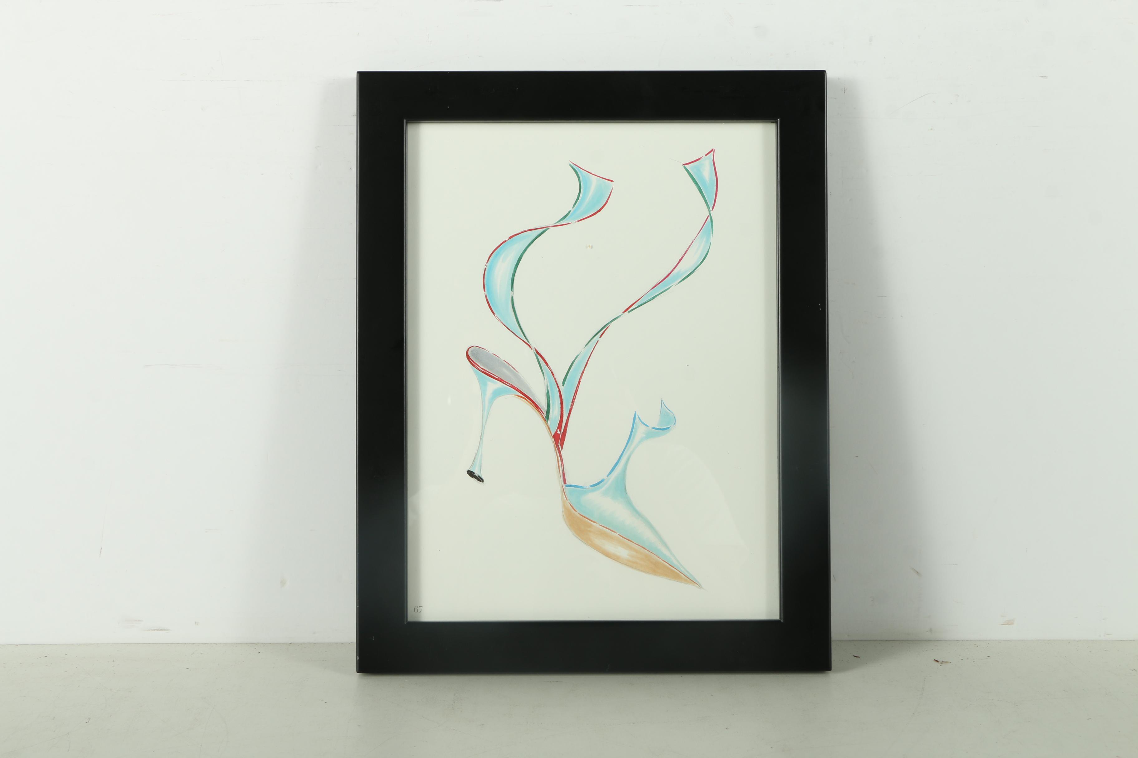 Collection of Offset Lithographs of Manolo Blahnik Shoes