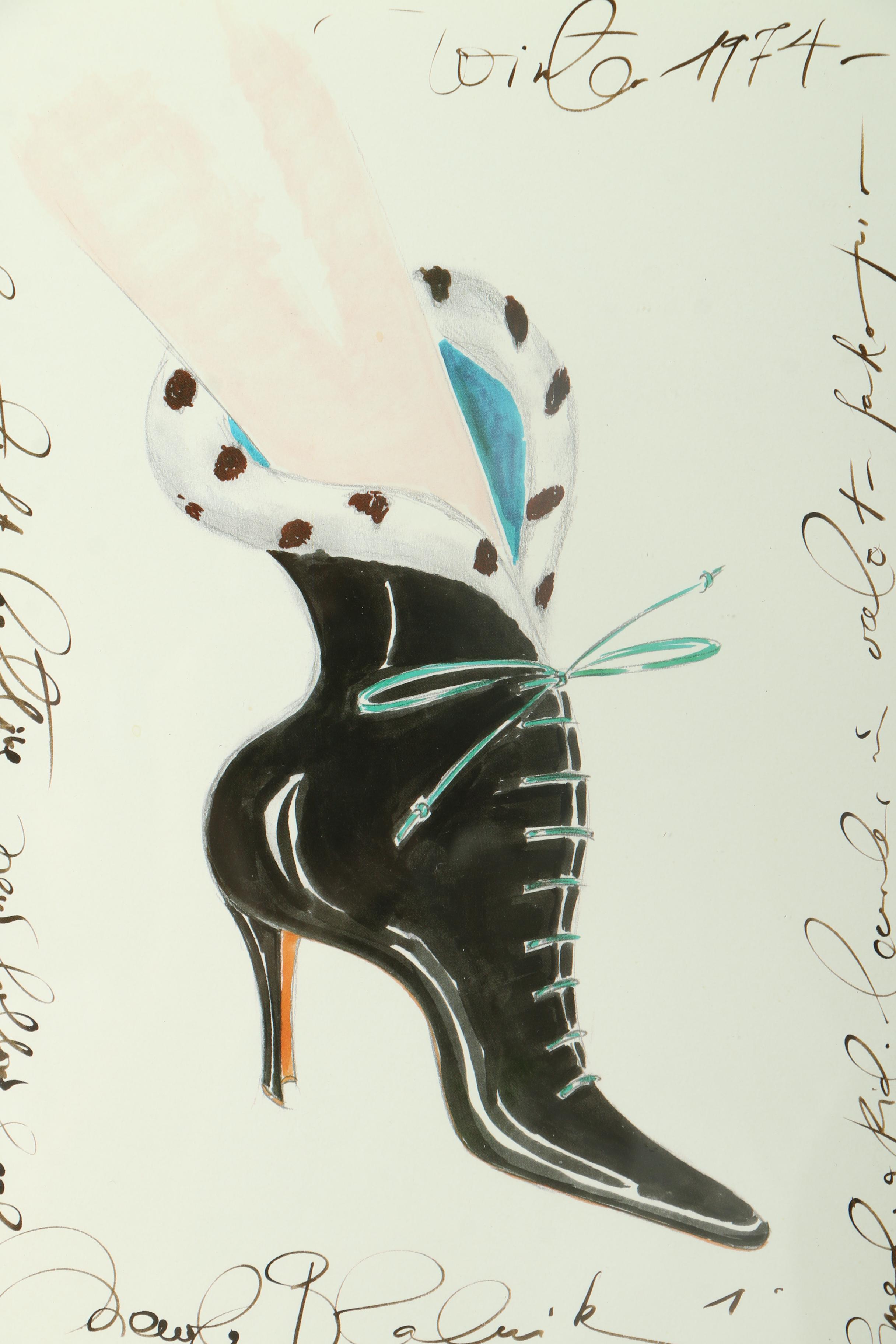 Collection of Offset Lithographs of Manolo Blahnik Shoes