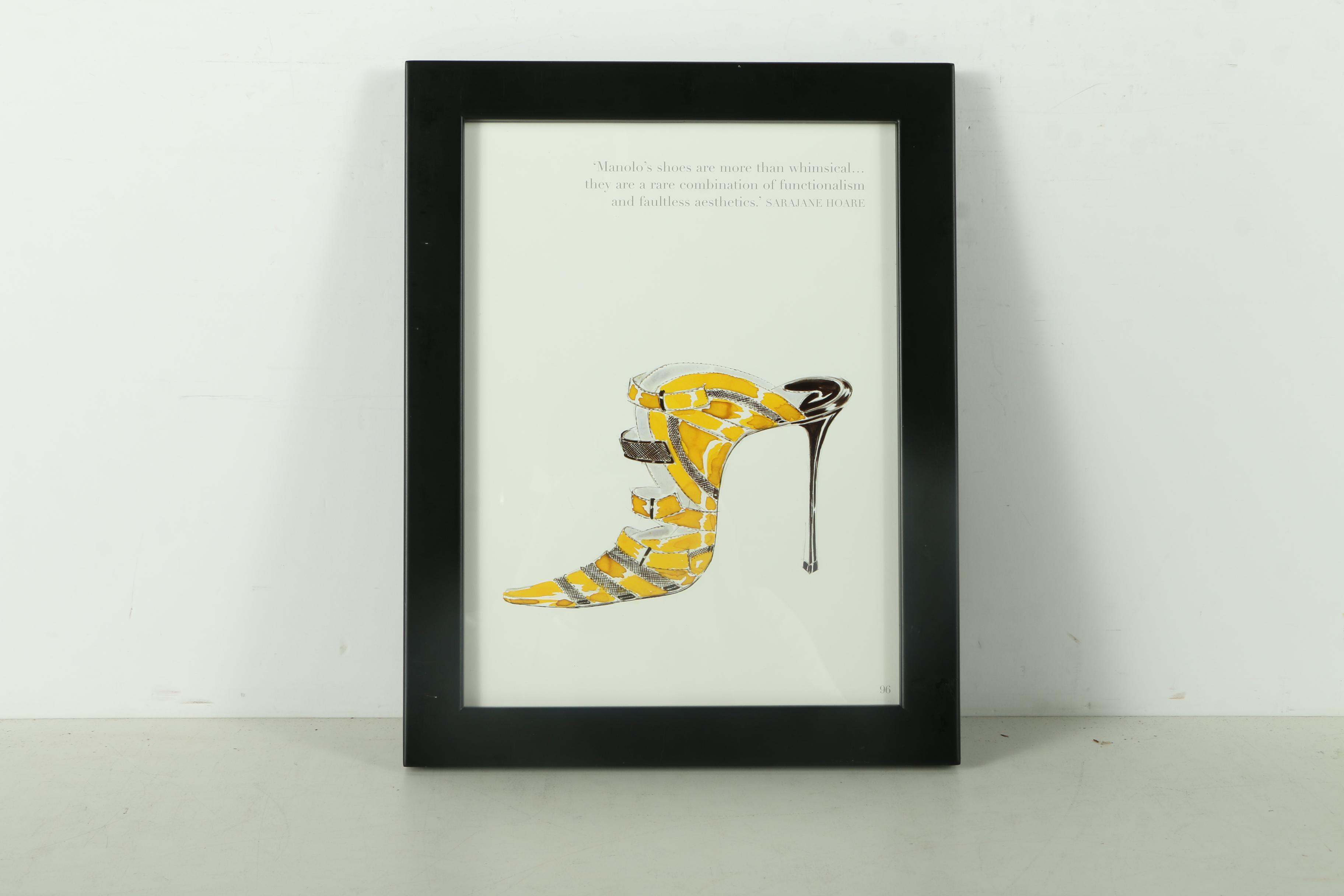 Collection of Offset Lithographs of Manolo Blahnik Shoes