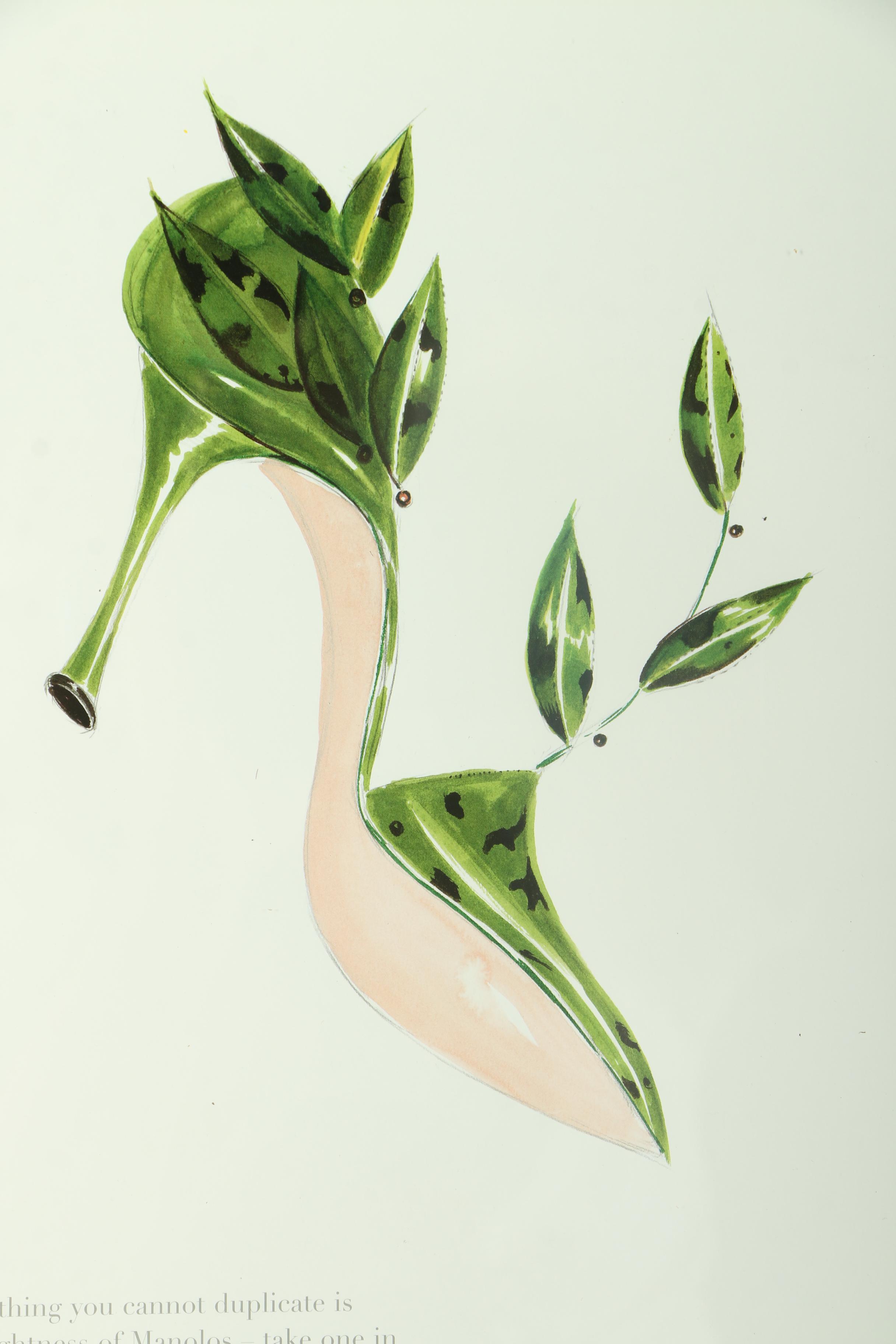 Collection of Offset Lithographs of Manolo Blahnik Shoes