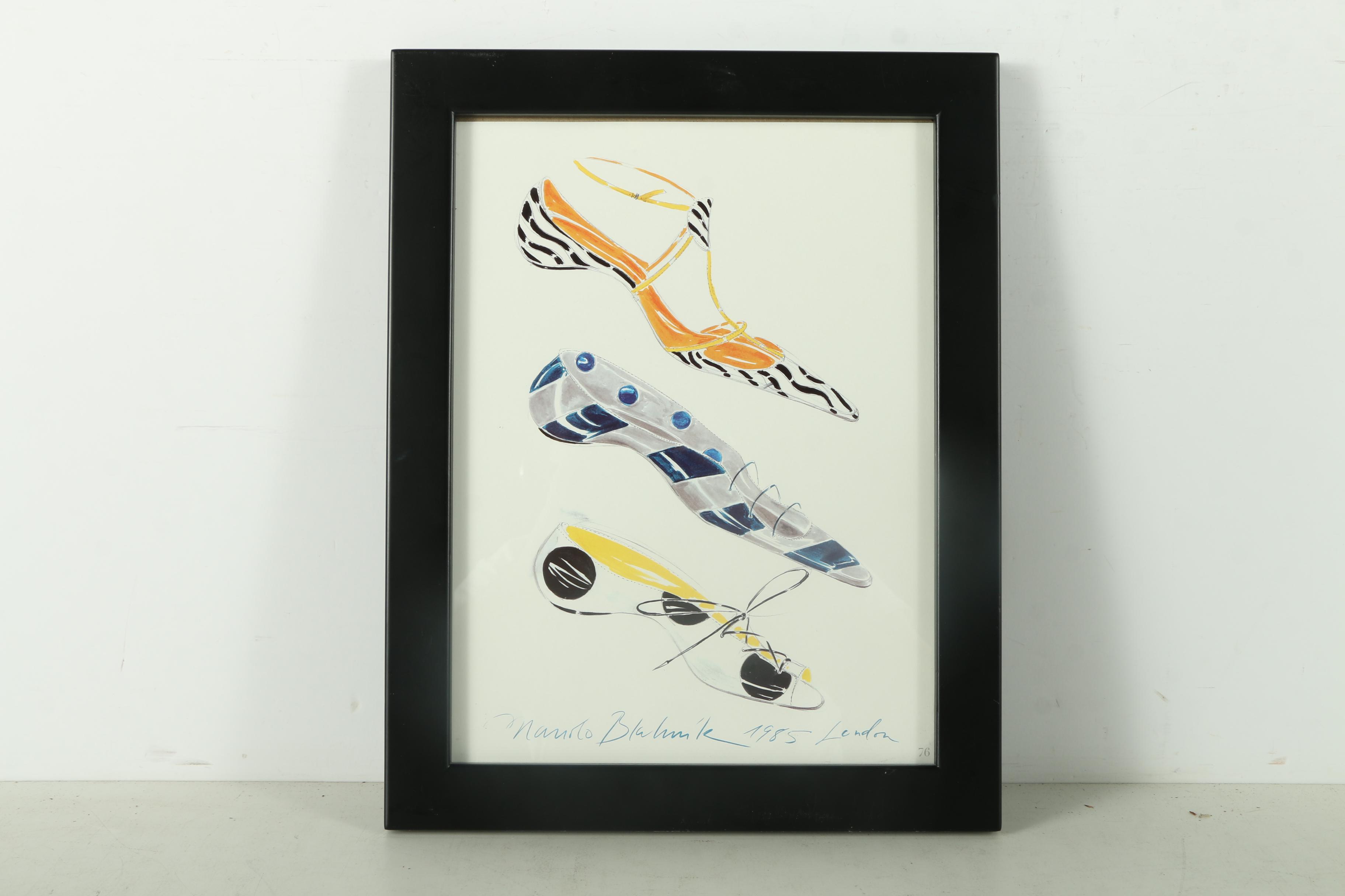 Collection of Offset Lithographs of Manolo Blahnik Shoes