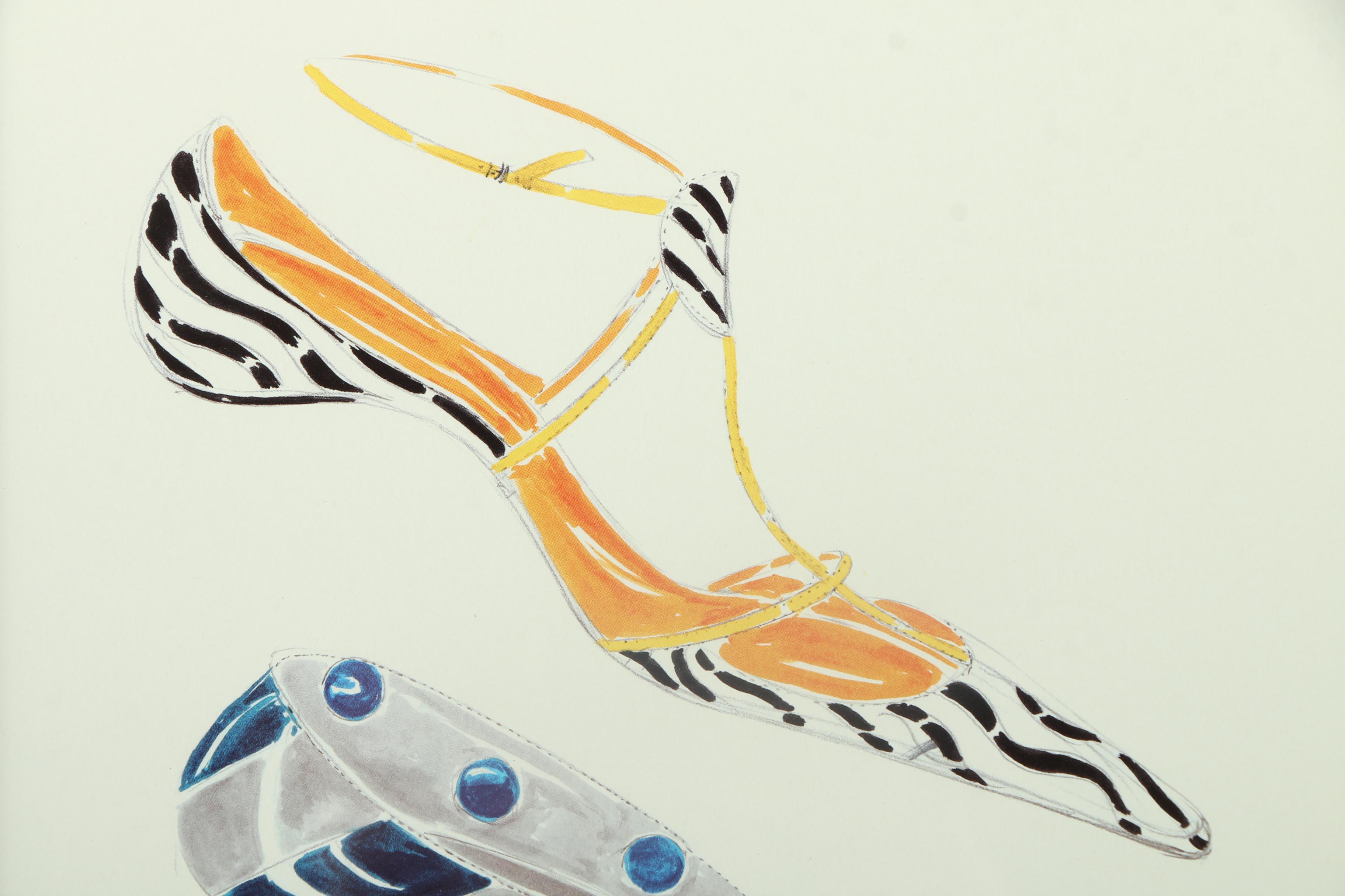 Collection of Offset Lithographs of Manolo Blahnik Shoes