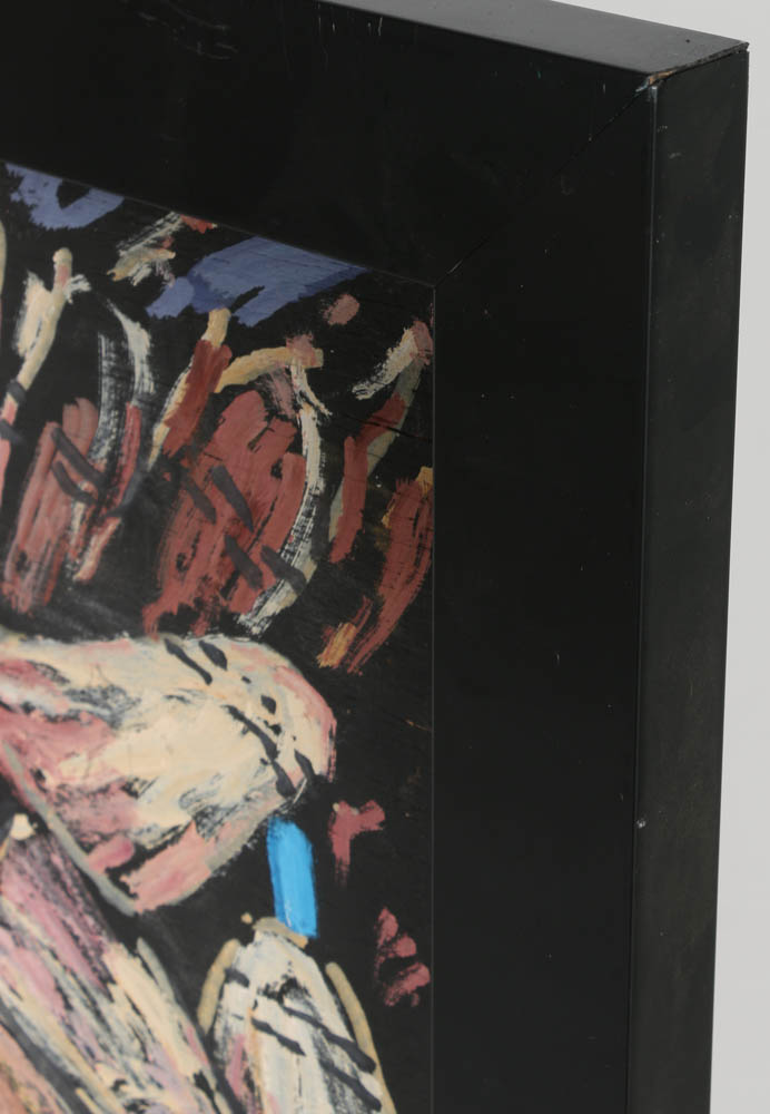 Evelyn Borchard Metzger Oil Painting on Board "Istanbul Broom Market"