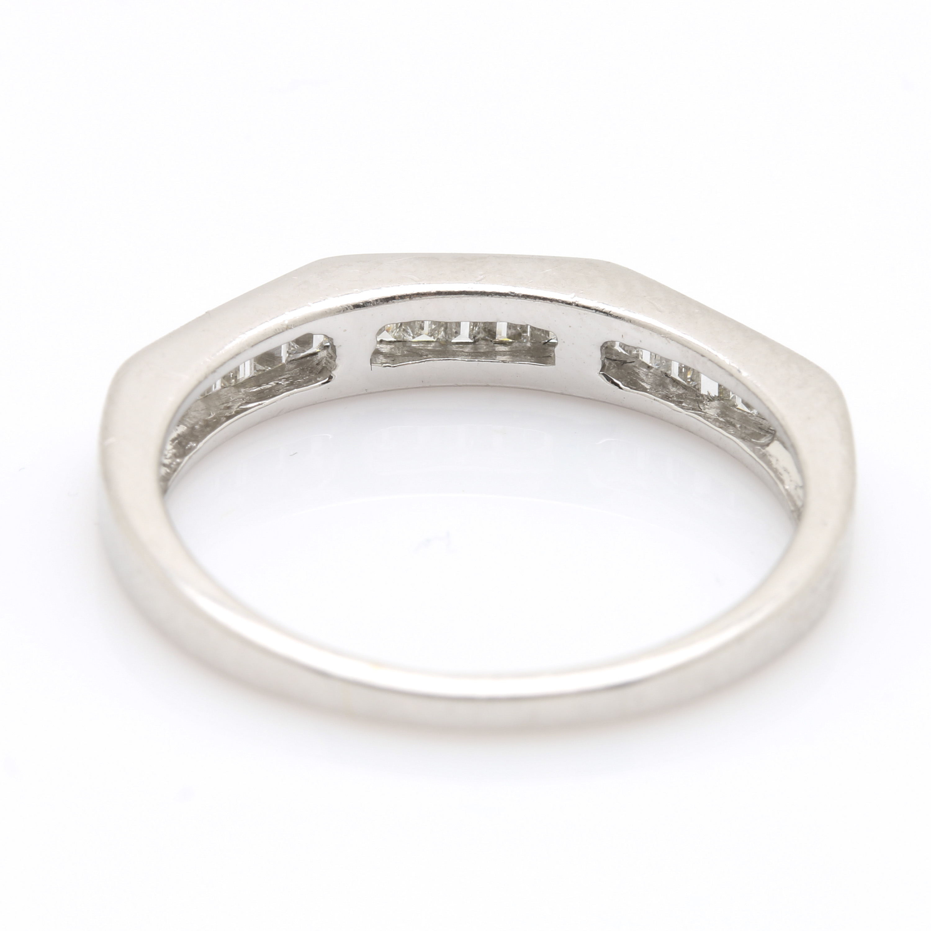 A 14K White Gold Diamond Ring