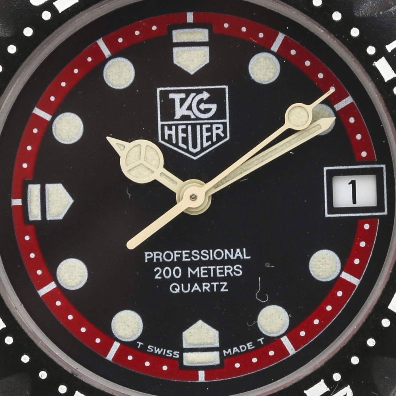 TAG Heuer Professional 200M Stainless Steel and Black Rubber Watch